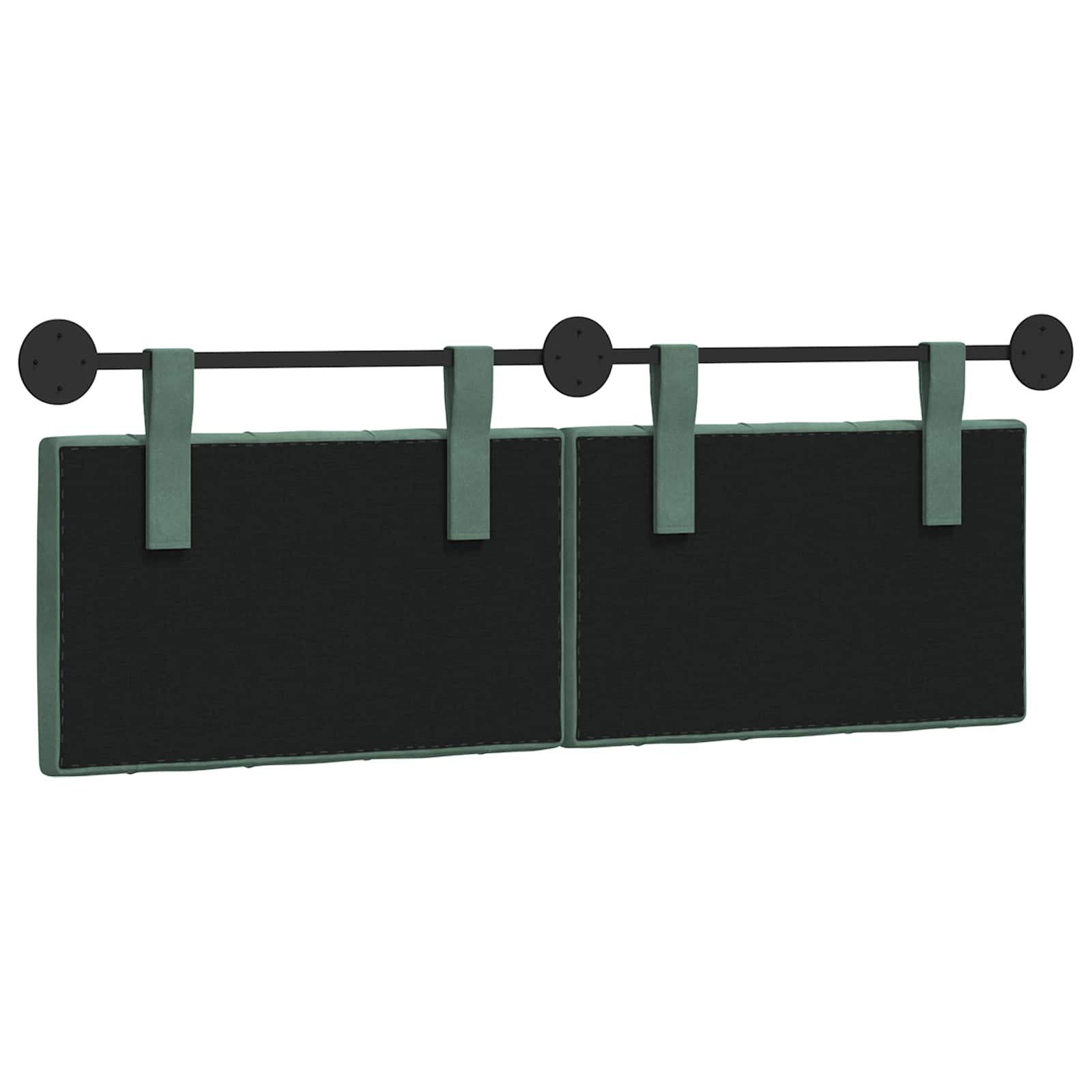 Tête de lit suspendue Avec lumière LED Vert Mer Velours - XIOS