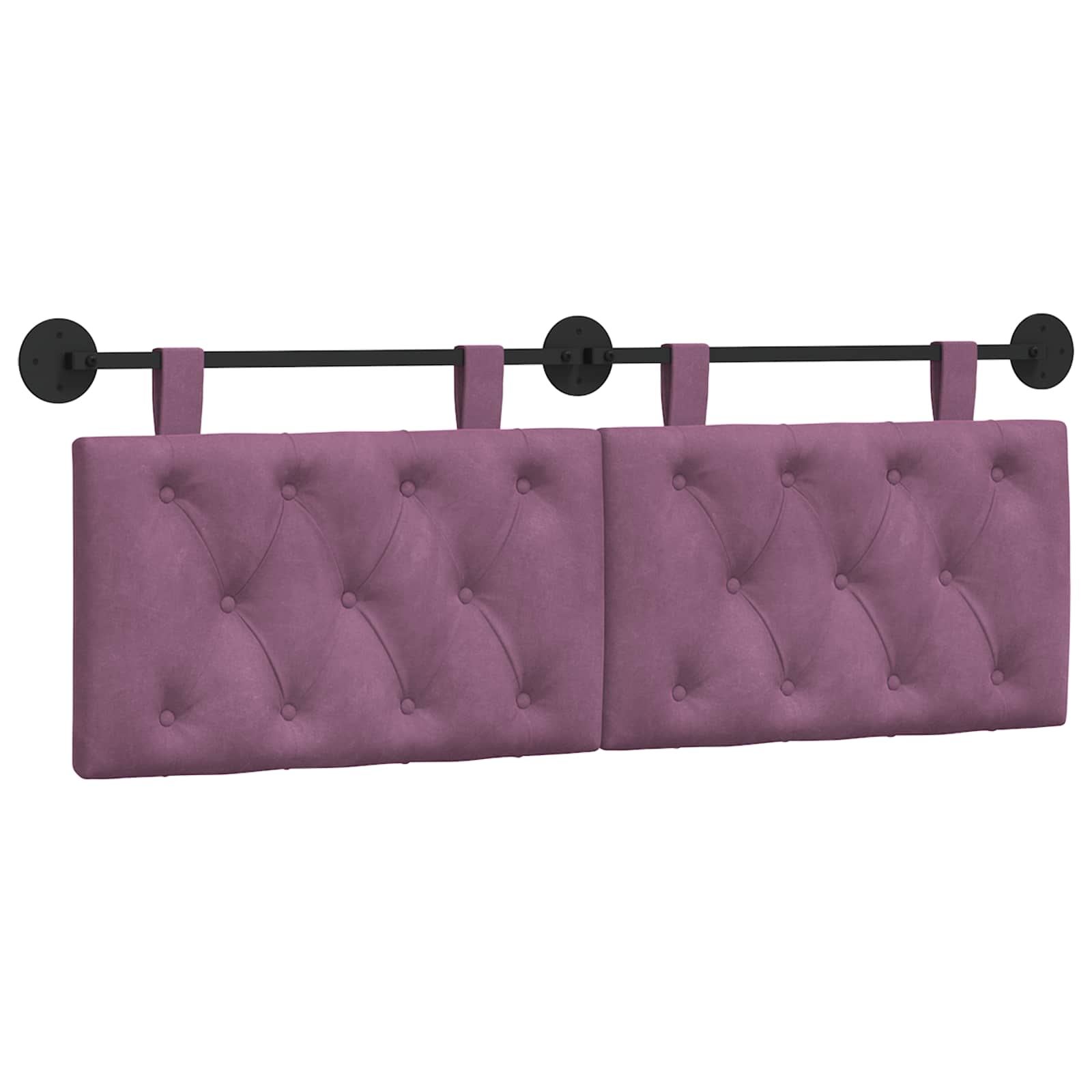 Tête de lit suspendue Avec lumière LED Pourpre Velours - XIOS