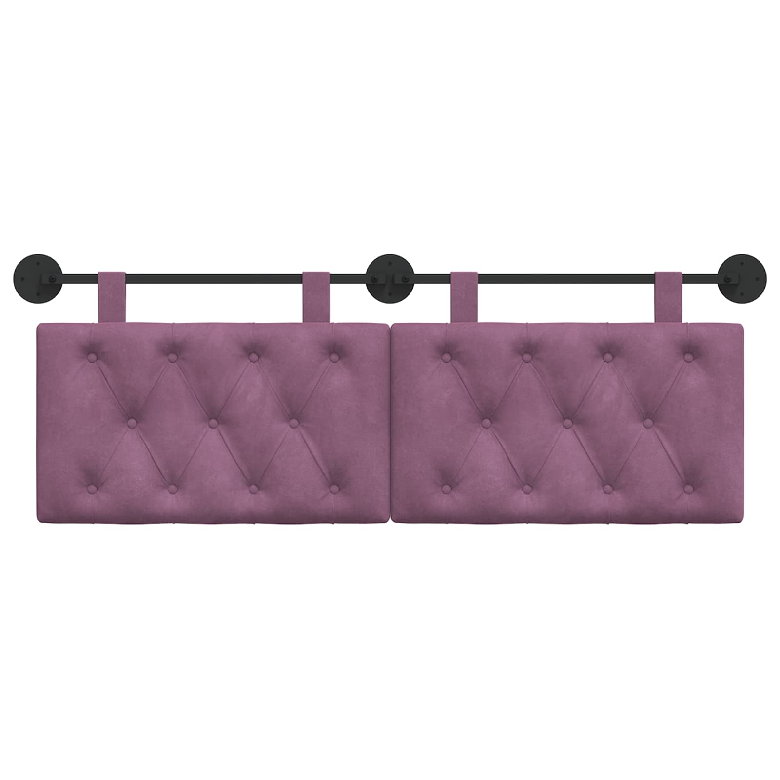 Tête de lit suspendue Avec lumière LED Pourpre Velours - XIOS