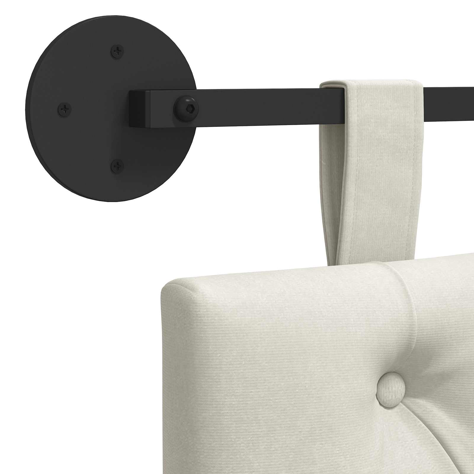 Tête de lit suspendue Crème Velours - XIOS