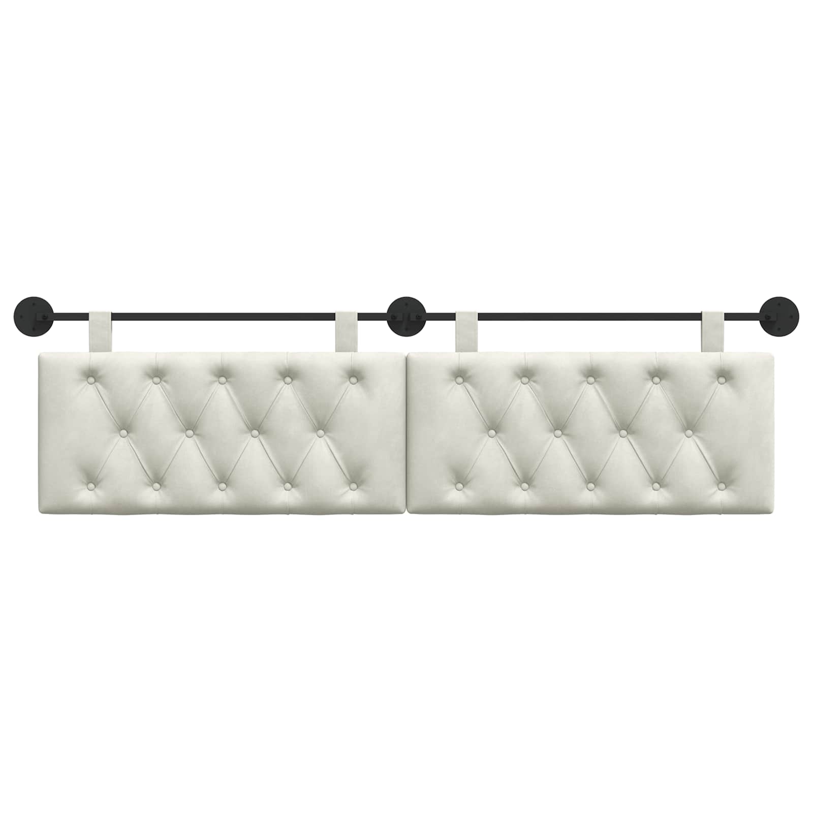 Tête de lit suspendue Crème Velours - XIOS