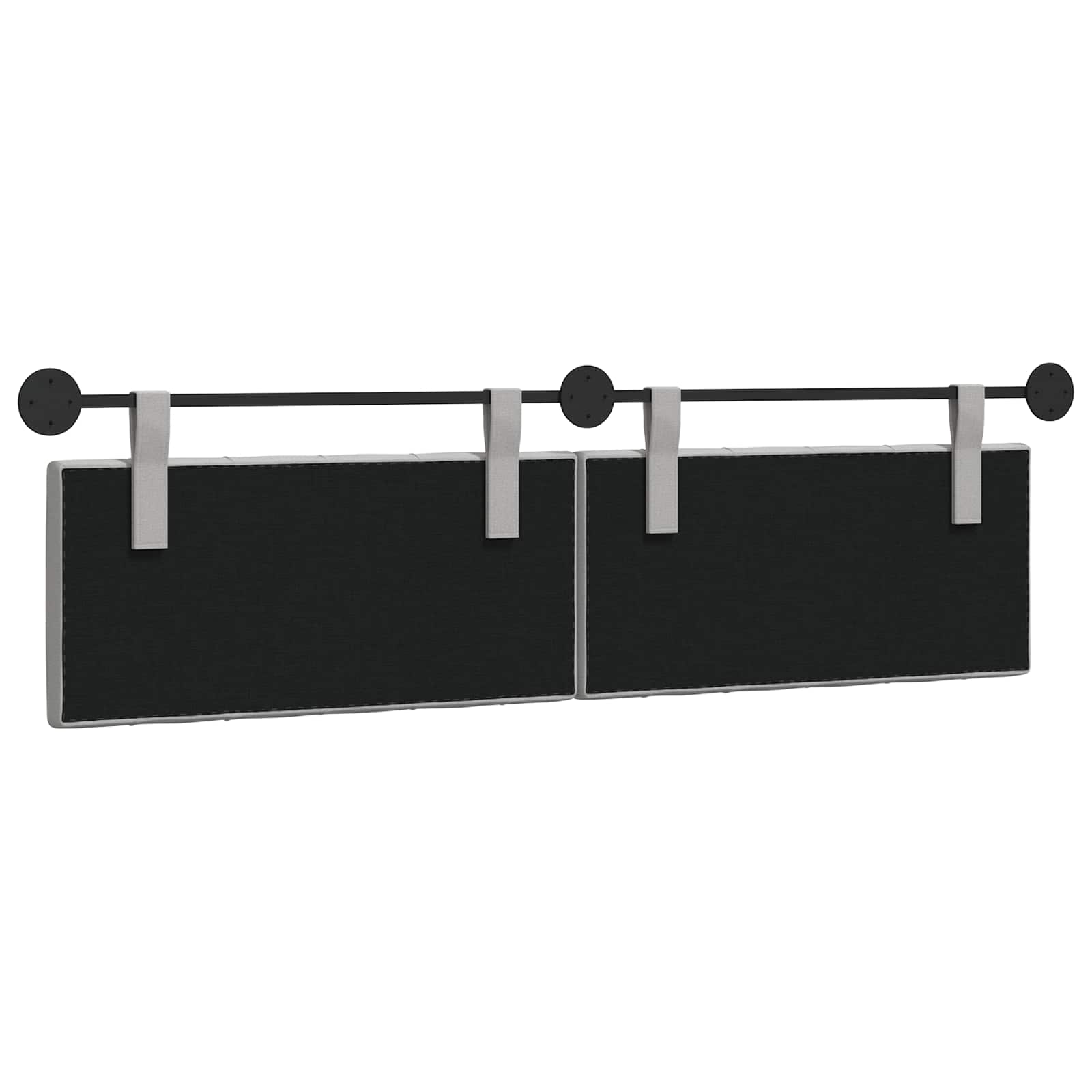 Tête de lit suspendue Gris nuage 190 x 55 x 7 cm tissu - XIOS