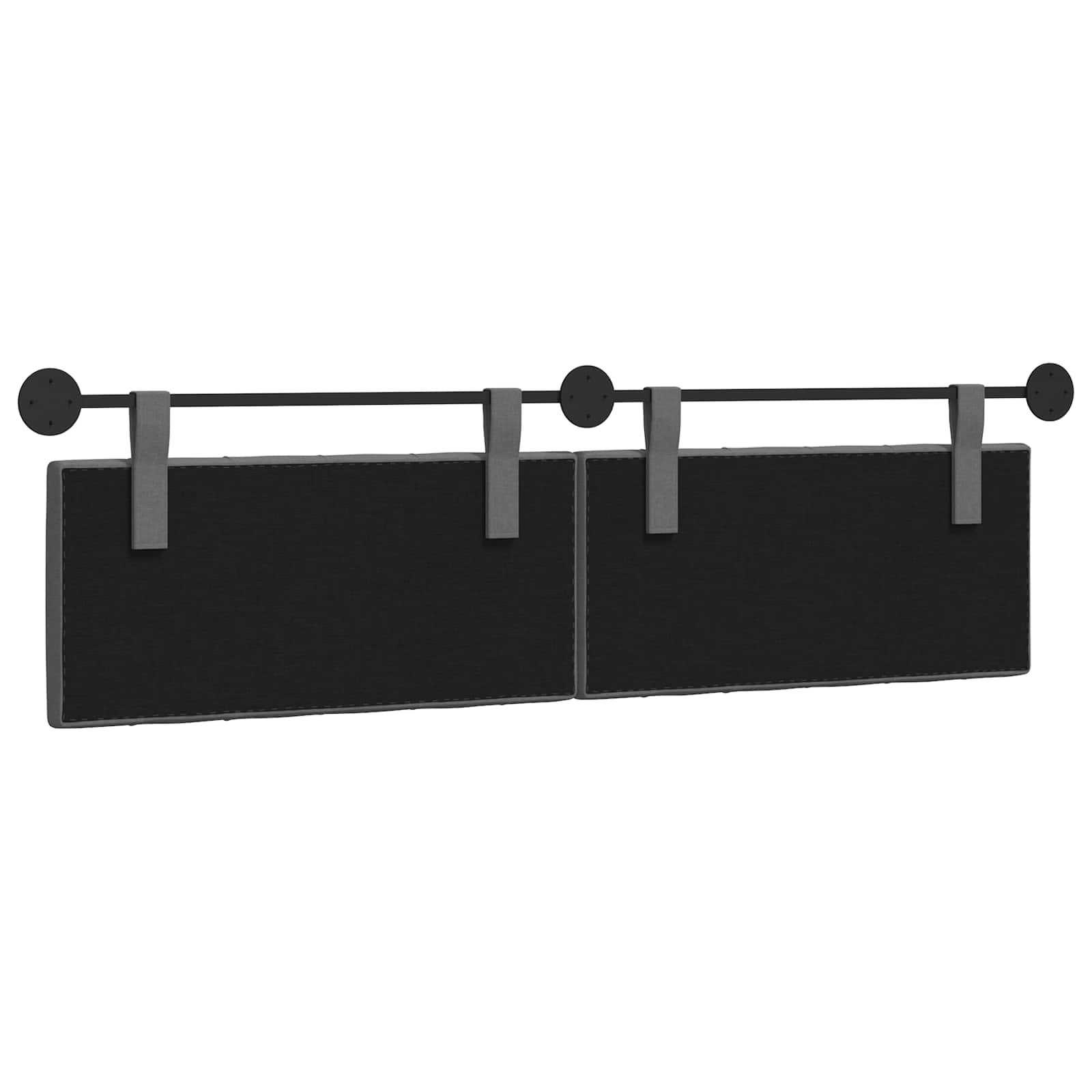 Tête de lit suspendue Gris foncé 190 x 55 x 7 cm tissu - XIOS
