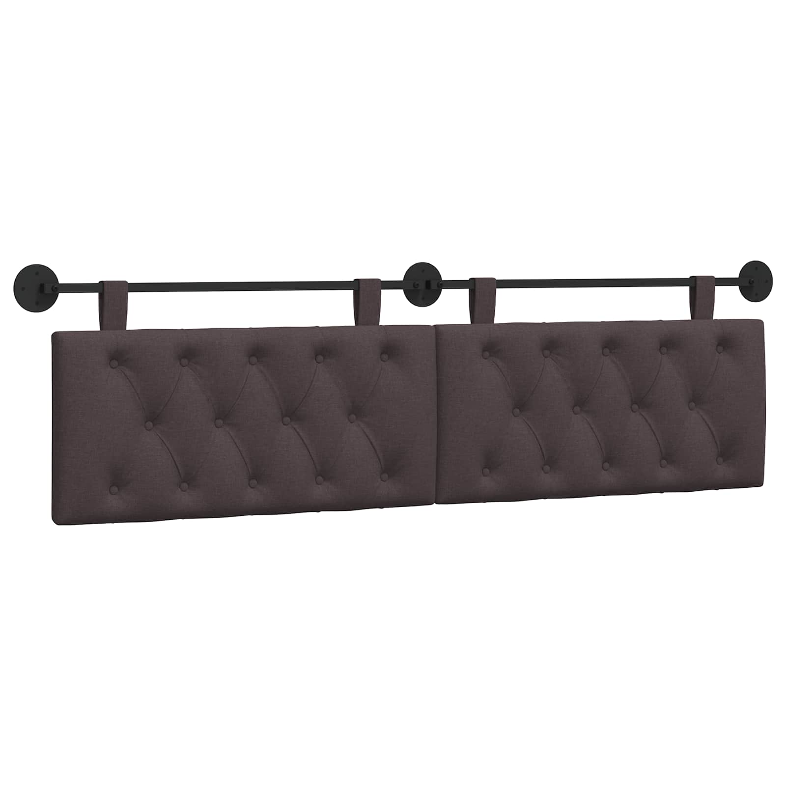 Tête de lit suspendue Marron foncé 190 x 55 x 7 cm tissu - XIOS