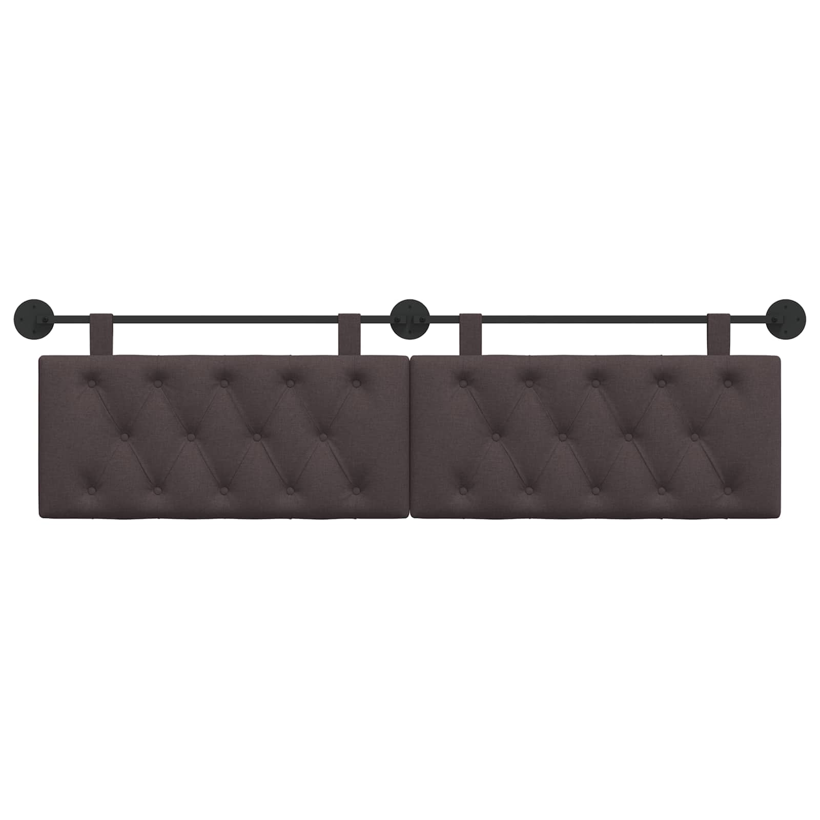 Tête de lit suspendue Marron foncé 190 x 55 x 7 cm tissu - XIOS