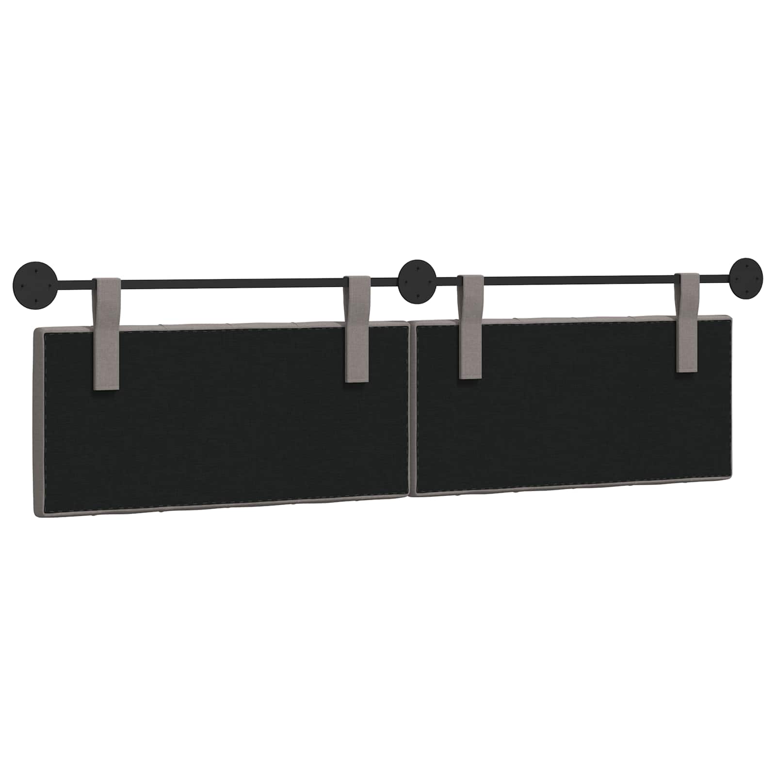 Tête de lit suspendue Taupe Tissu - XIOS