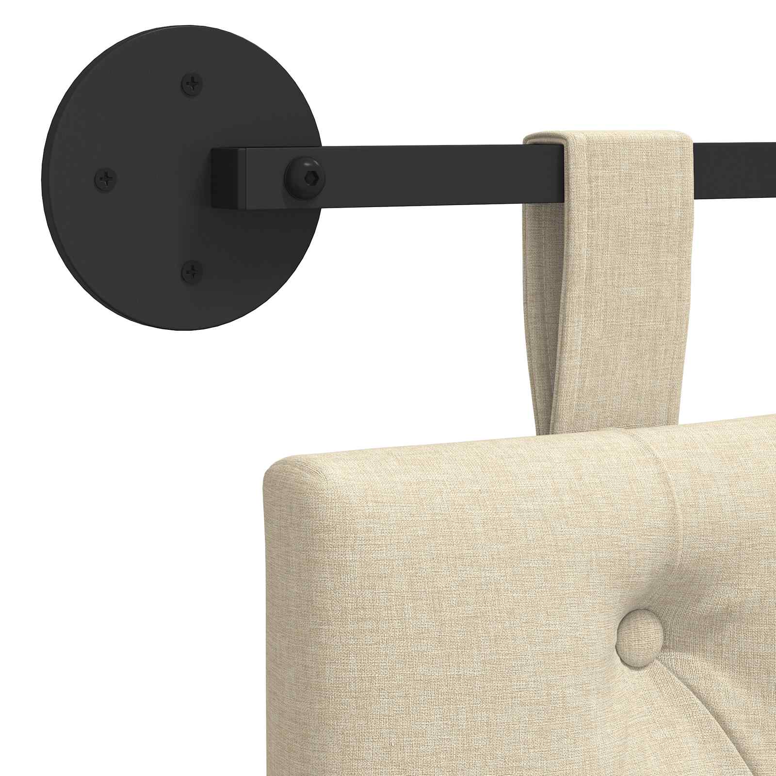 Tête de lit suspendue Crème Tissu - XIOS