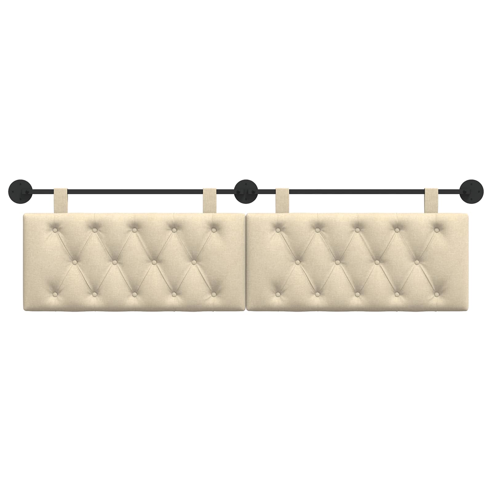 Tête de lit suspendue Crème Tissu - XIOS