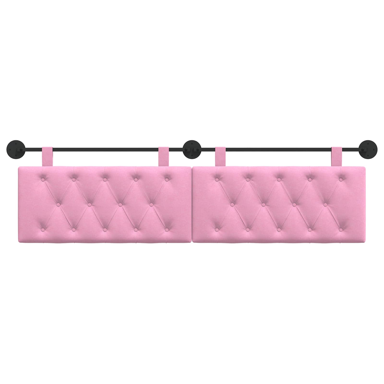 Tête de lit suspendue Montage mural Rose 190 x 55 x 7 cm tissu - XIOS