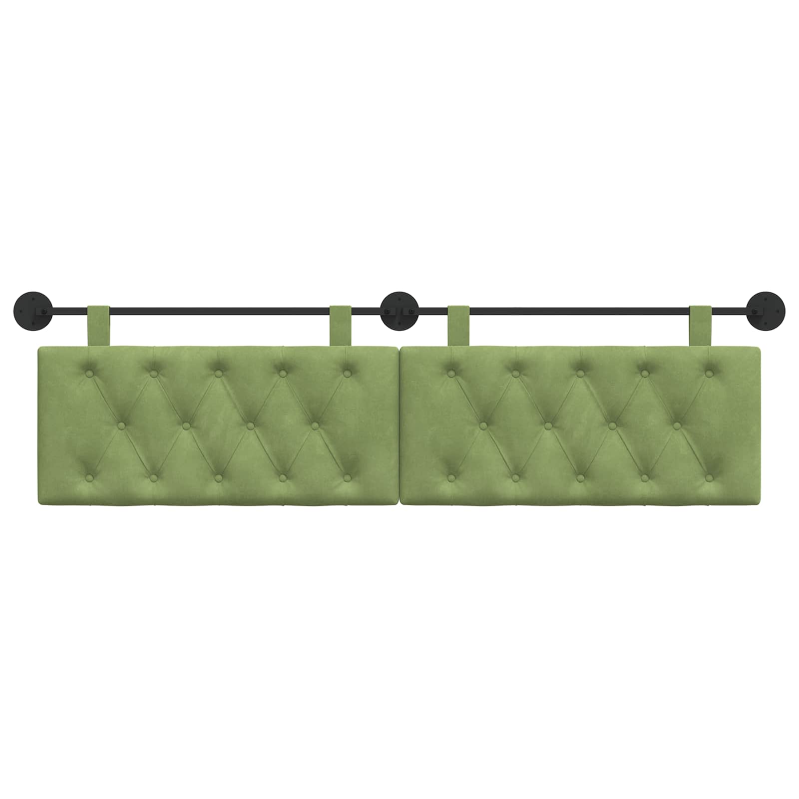 Tête de lit suspendue Vert clair 190 x 55 x 7 cm Velours - XIOS