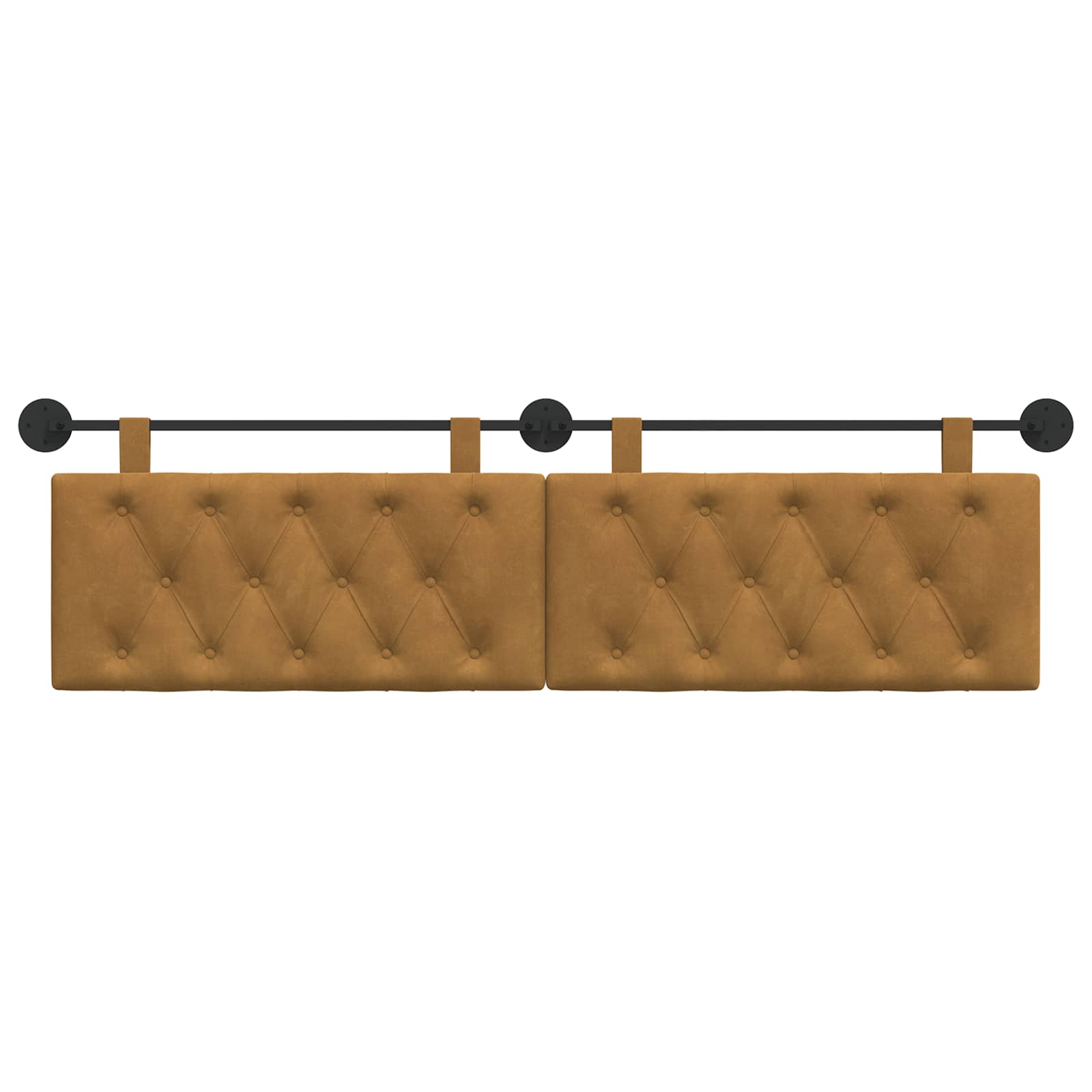 Tête de lit suspendue Marron 190 x 55 x 7 cm Velours - XIOS