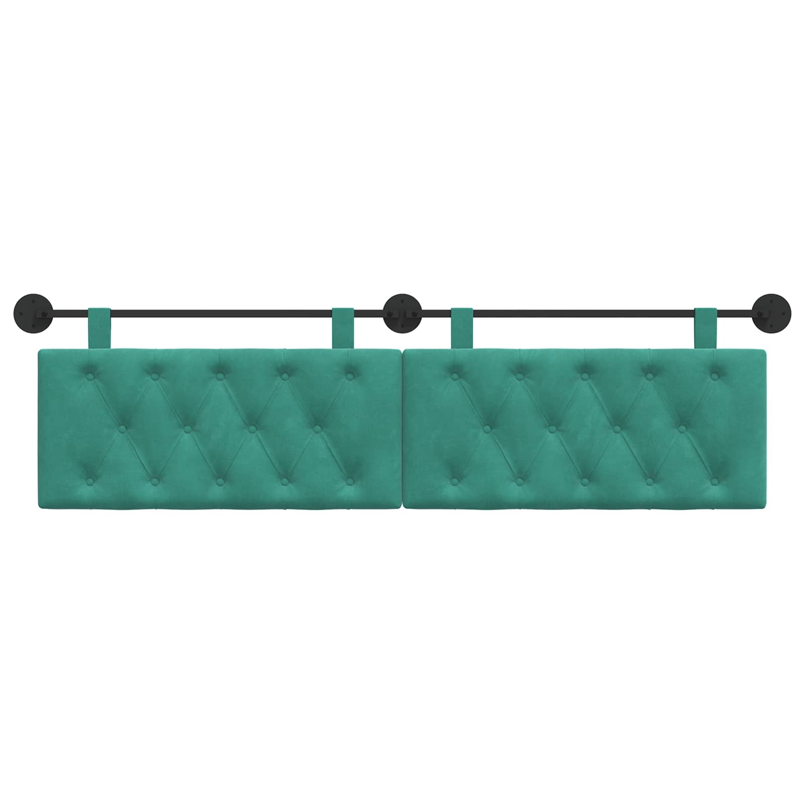 Tête de lit suspendue Turquoise Velours - XIOS