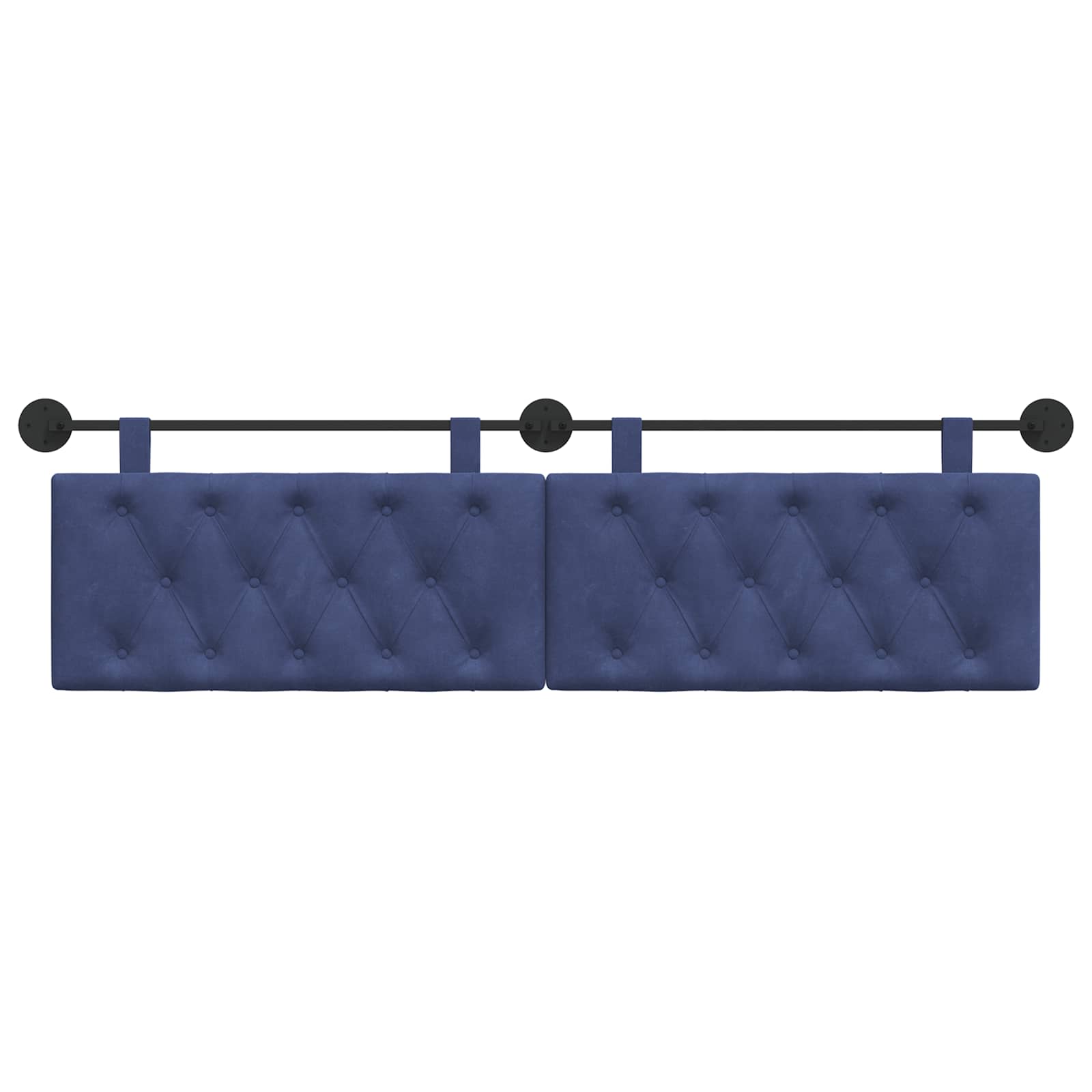 Tête de lit suspendue Bleu police Velours - XIOS