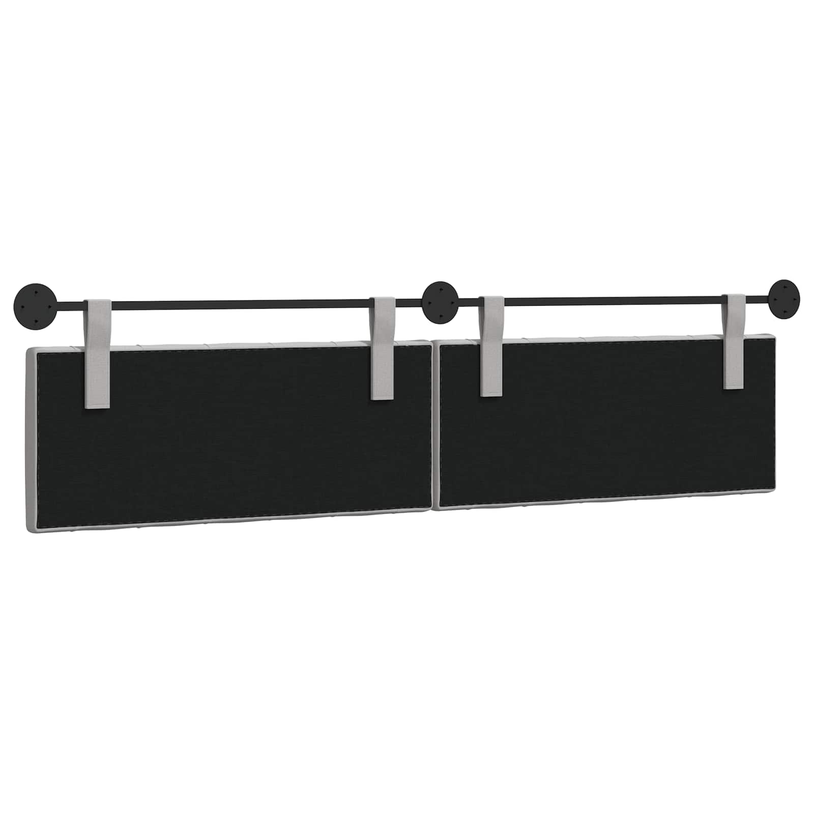Tête de lit suspendue Gris nuage 210 x 55 x 7 cm tissu - XIOS
