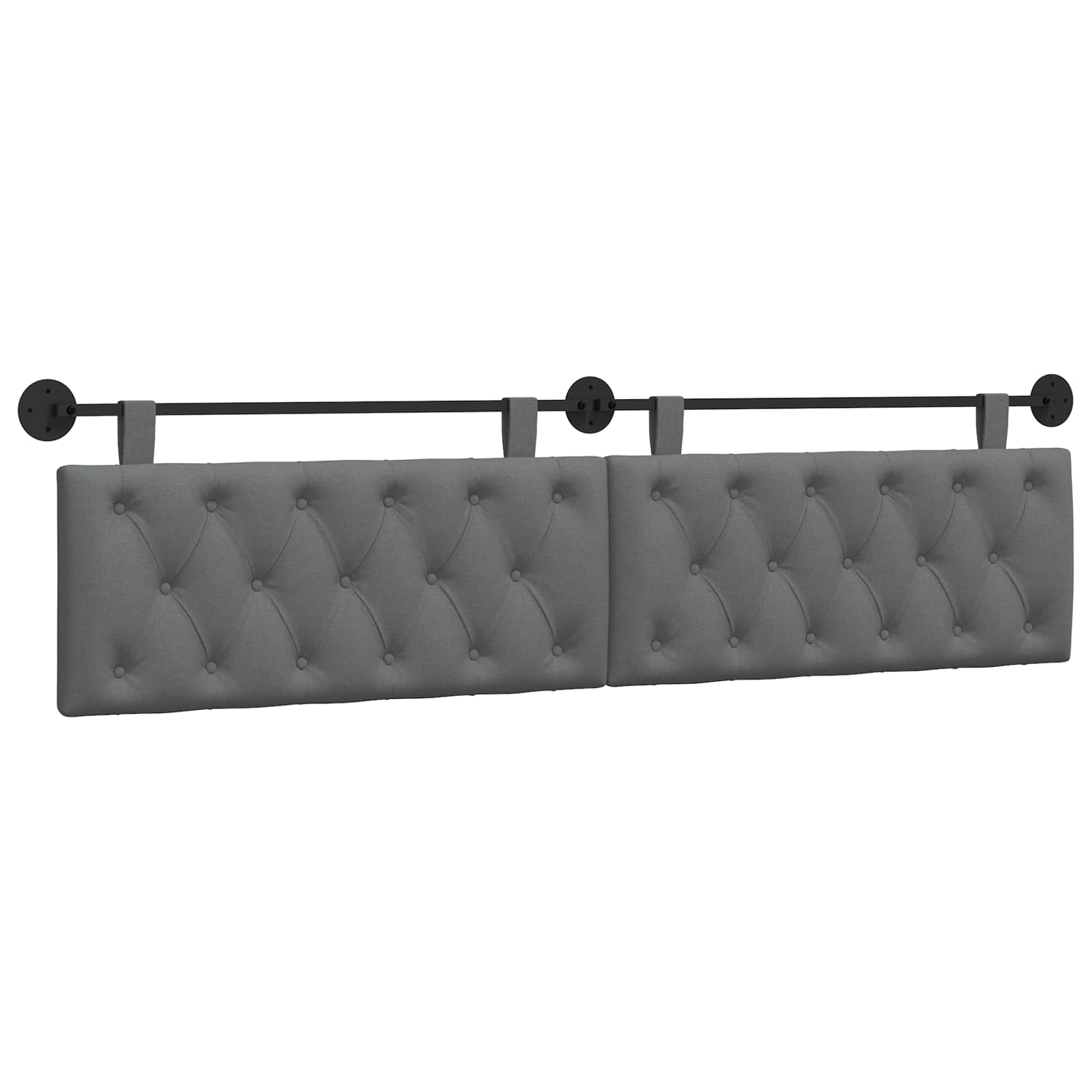 Tête de lit suspendue Gris foncé 210 x 55 x 7 cm tissu - XIOS