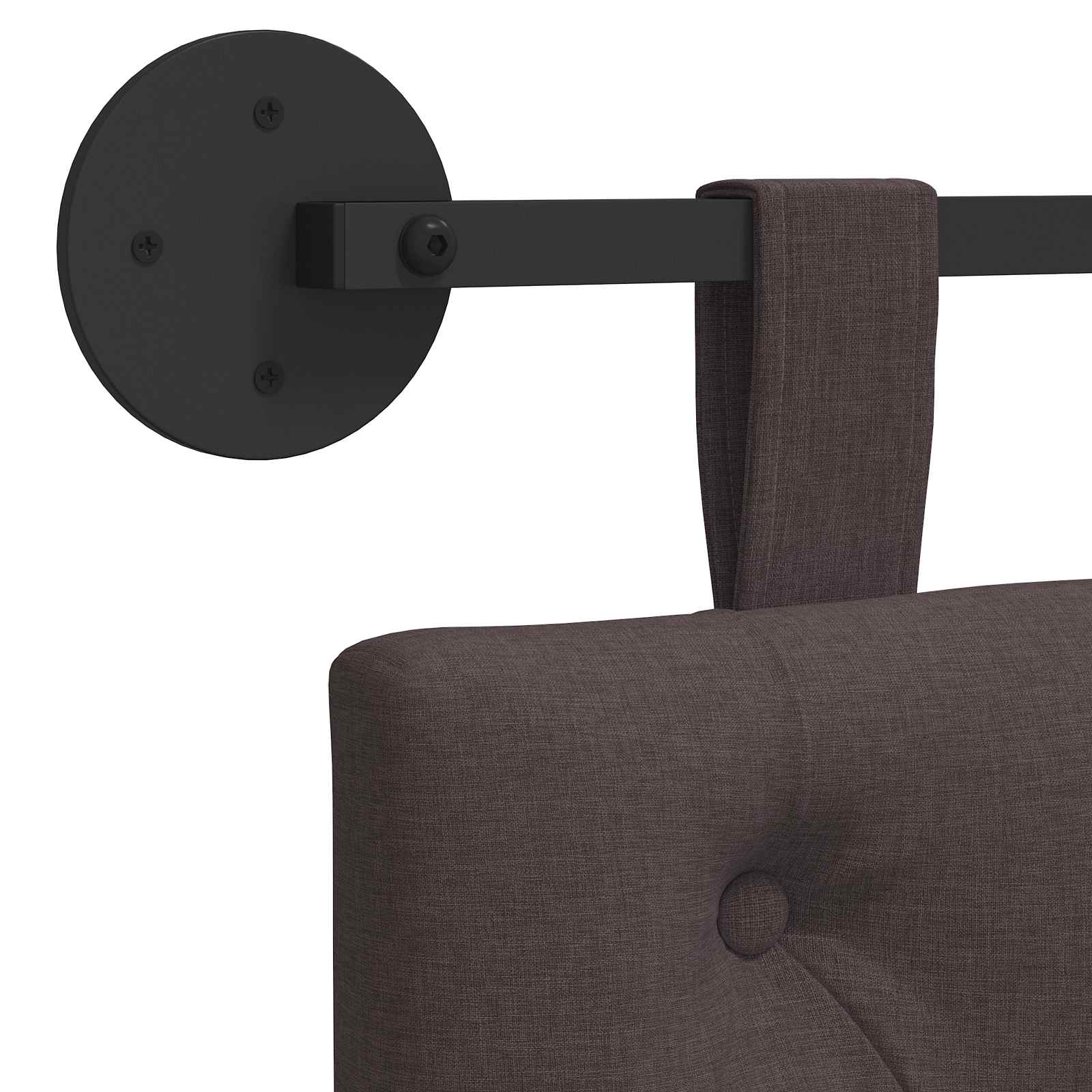 Tête de lit suspendue Marron foncé 210 x 55 x 7 cm tissu - XIOS
