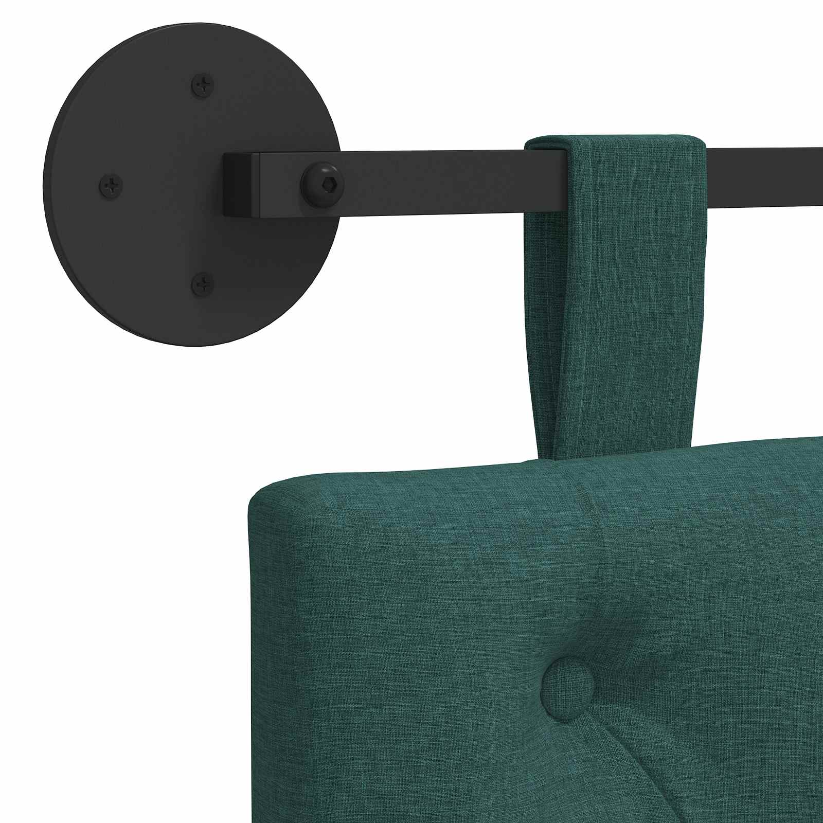 Tête de lit suspendue Vert foncé 210 x 55 x 7 cm tissu - XIOS