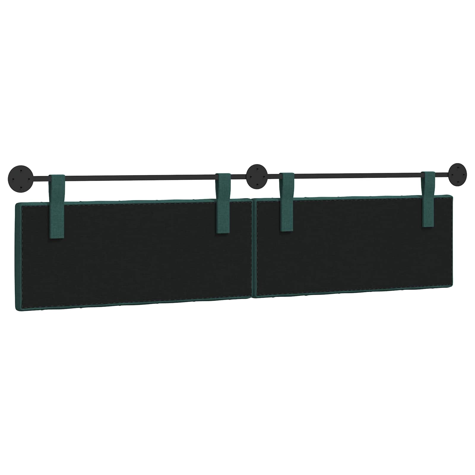 Tête de lit suspendue Vert foncé 210 x 55 x 7 cm tissu - XIOS