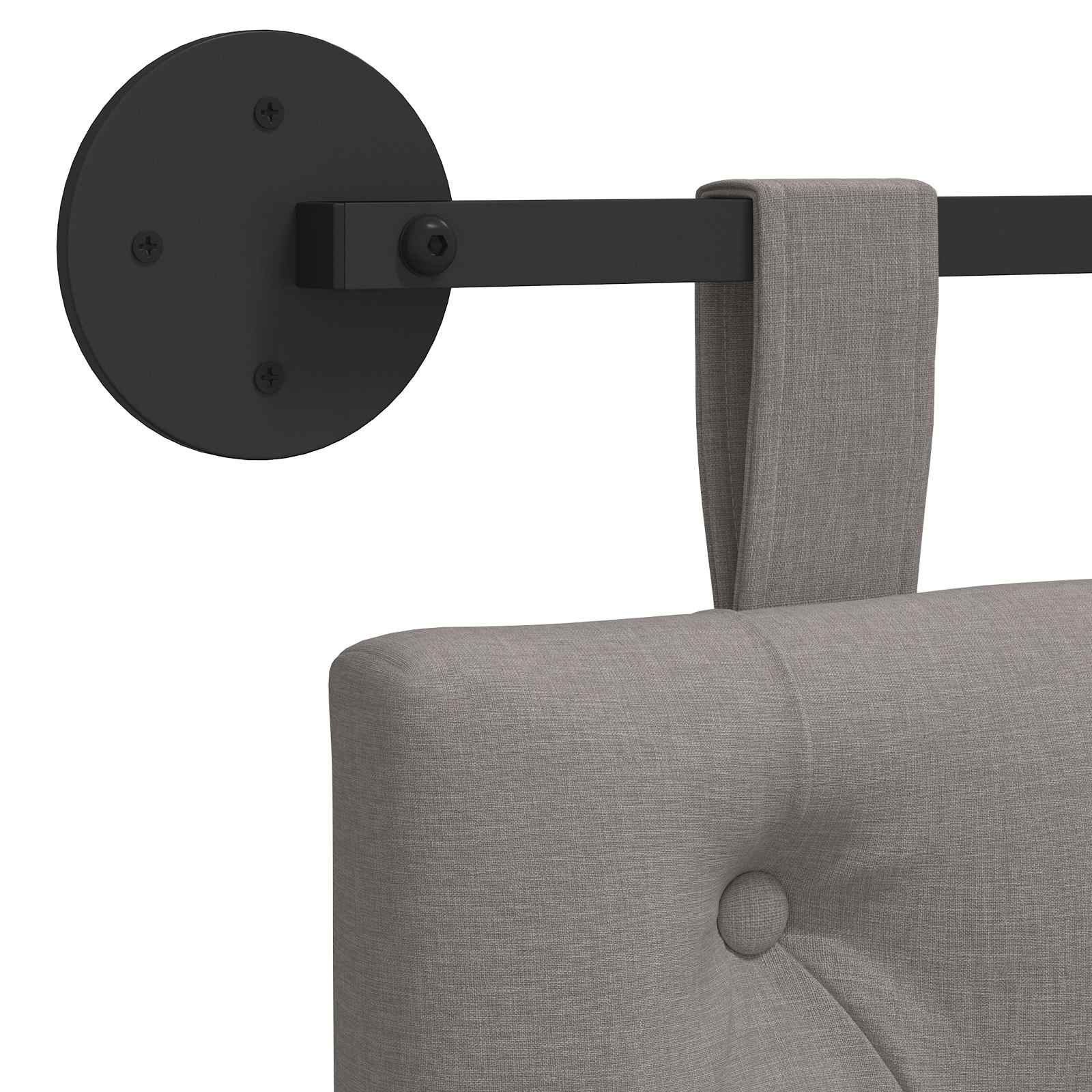 Tête de lit suspendue Taupe Tissu - XIOS
