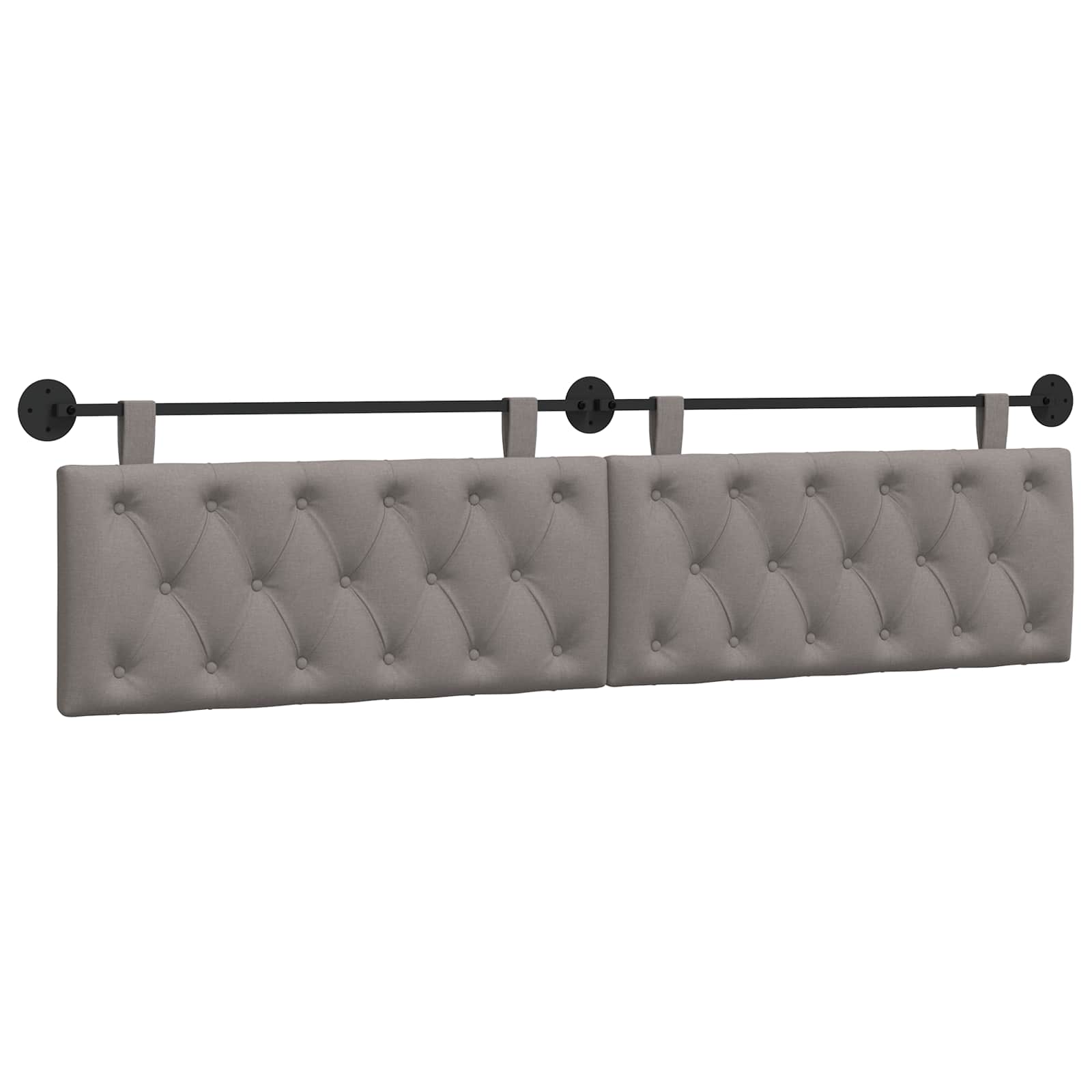 Tête de lit suspendue Taupe Tissu - XIOS
