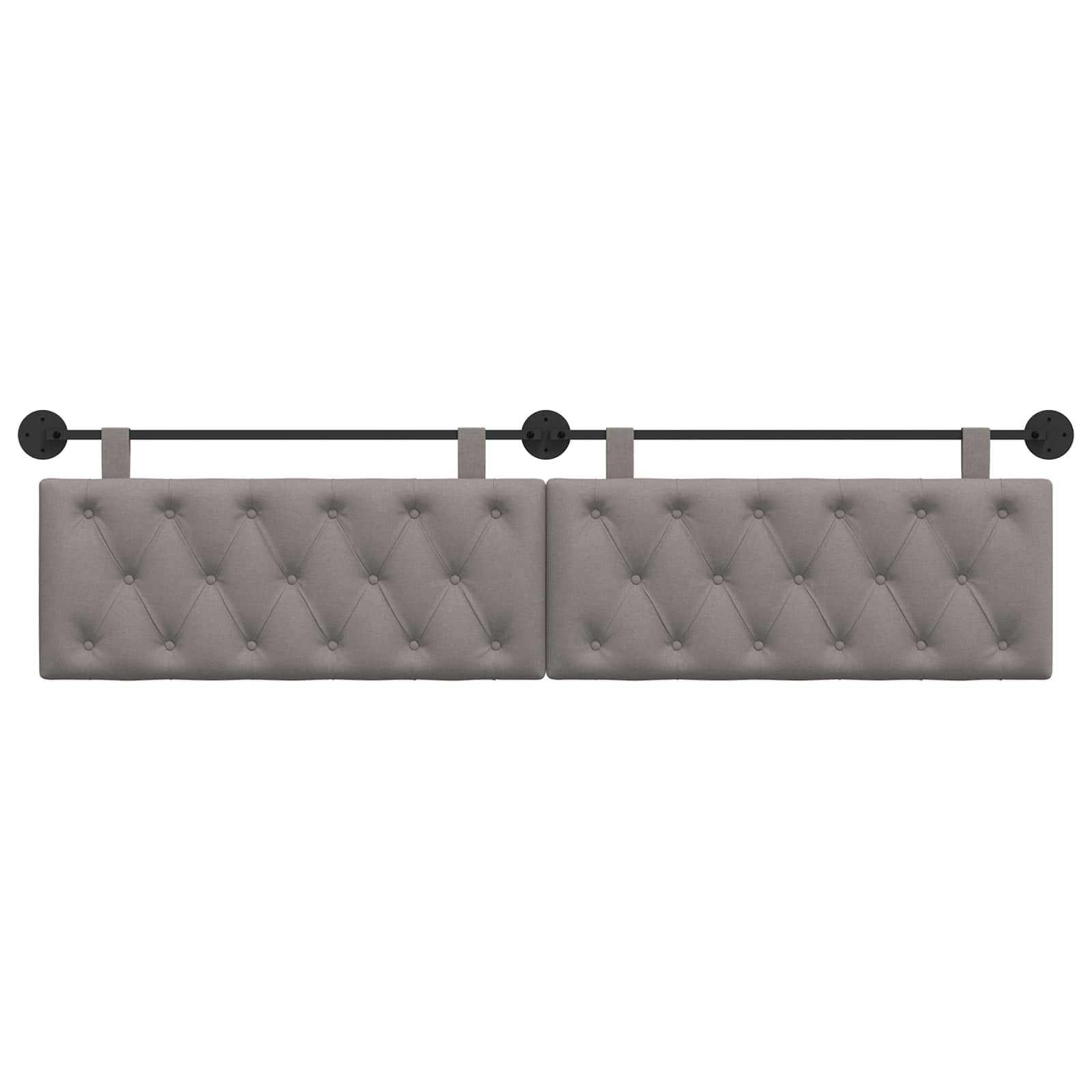 Tête de lit suspendue Taupe Tissu - XIOS