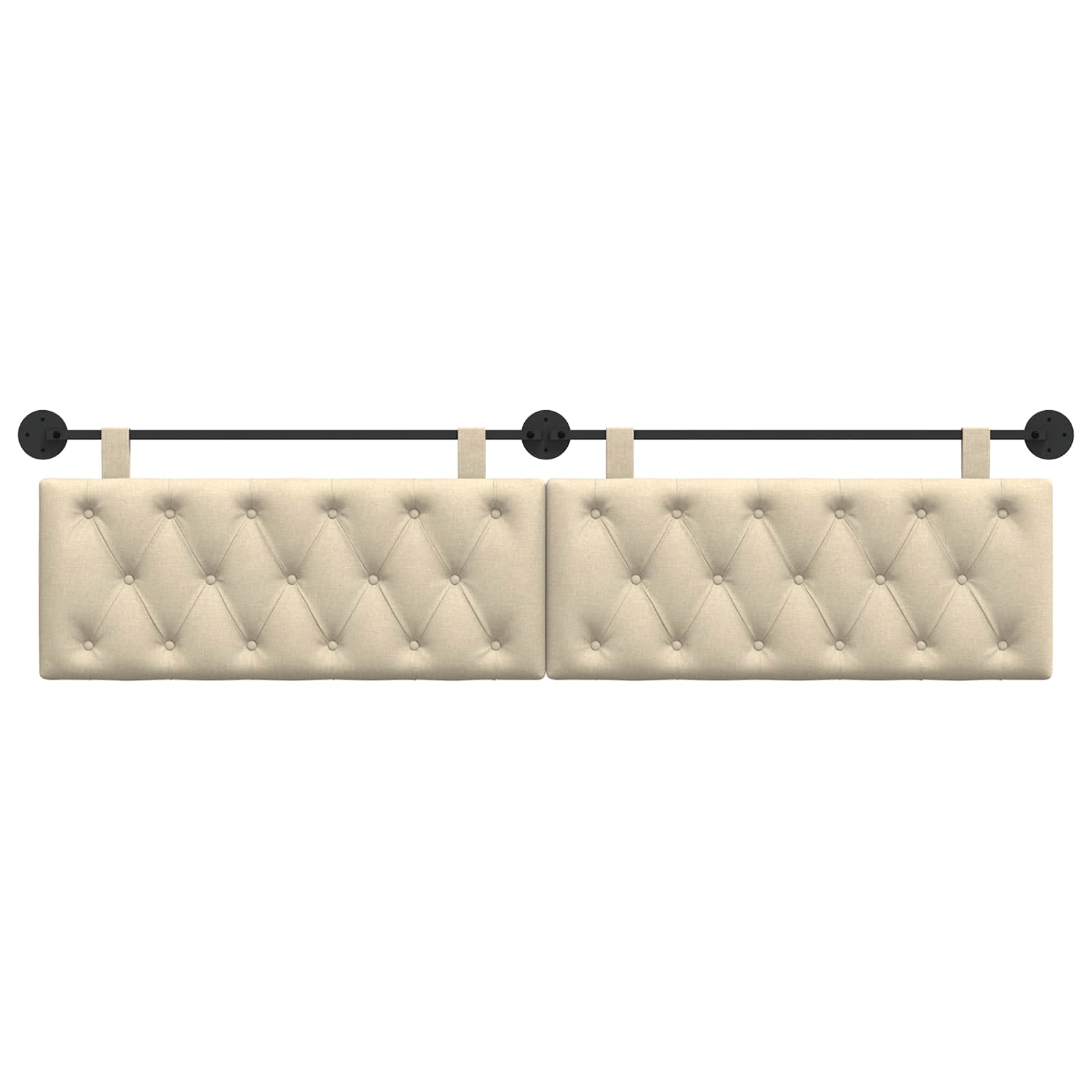 Tête de lit suspendue Montage mural Crème 210 x 55 x 7 cm tissu - XIOS