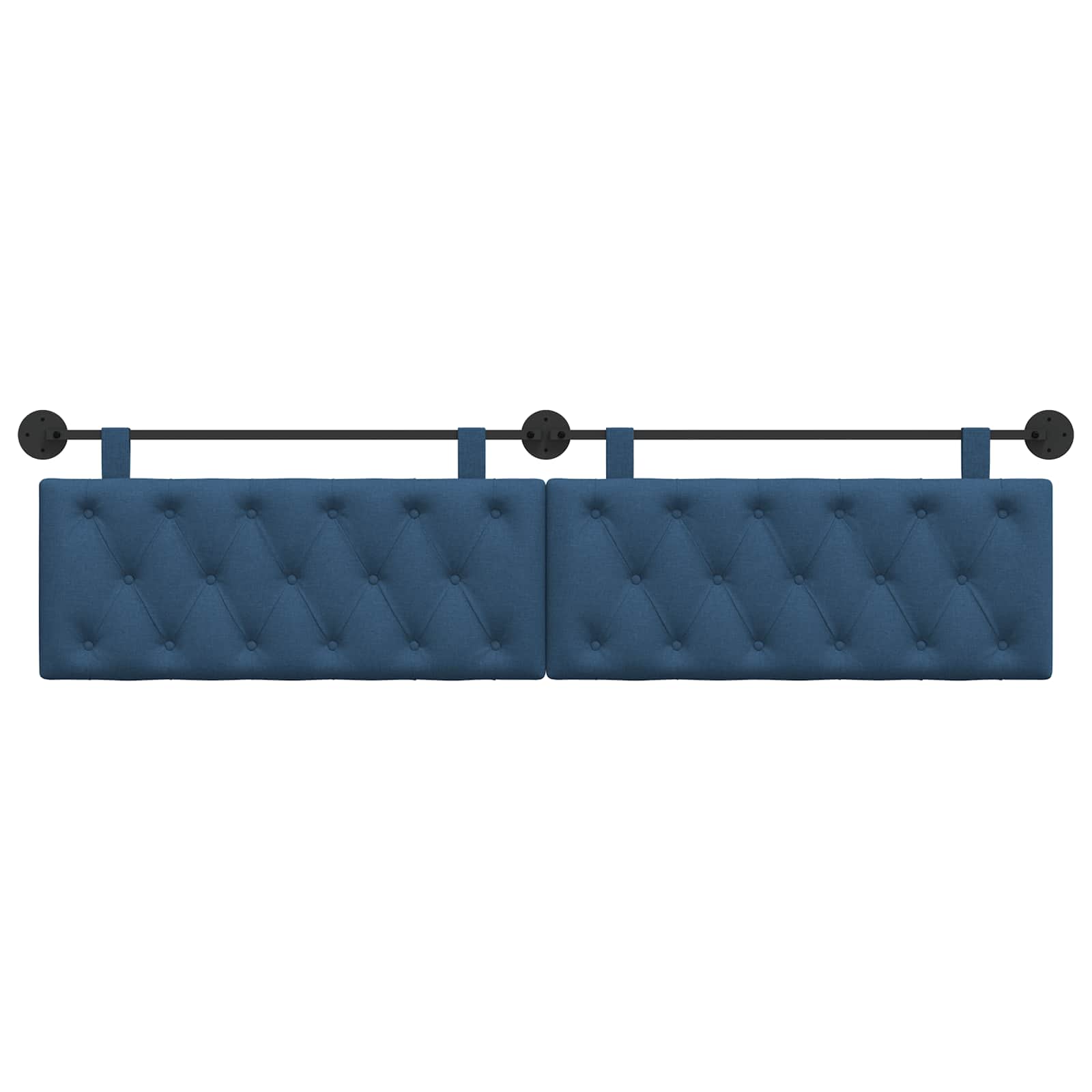 Tête de lit suspendue Montage mural Bleu 210 x 55 x 7 cm tissu - XIOS