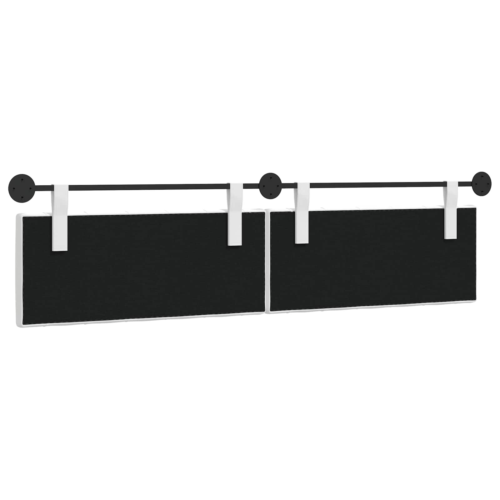 Tête de lit suspendue Montage mural Blanc 210 x 55 x 7 cm tissu - XIOS