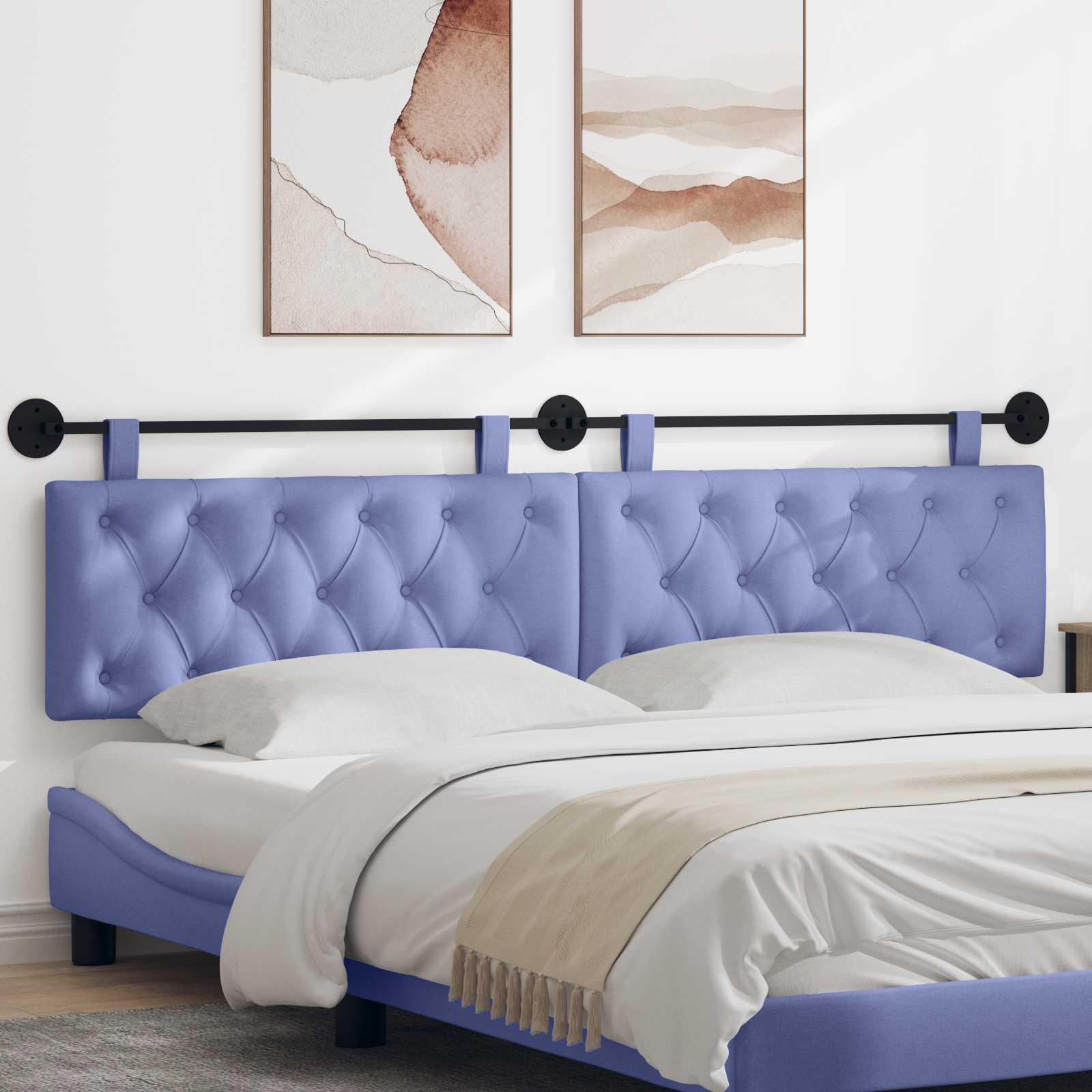 Tête de lit suspendue Bleu denim Tissu - XIOS