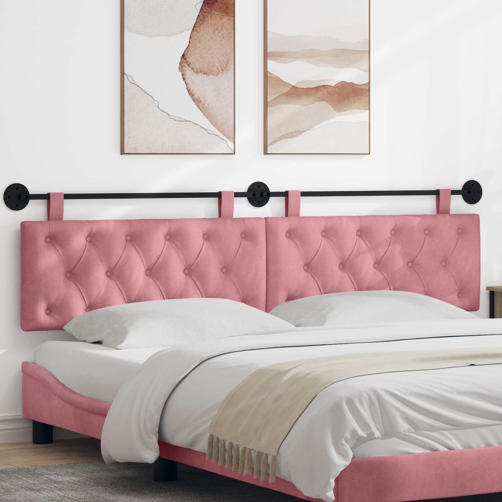 Tête de lit suspendue Rose Velours - XIOS