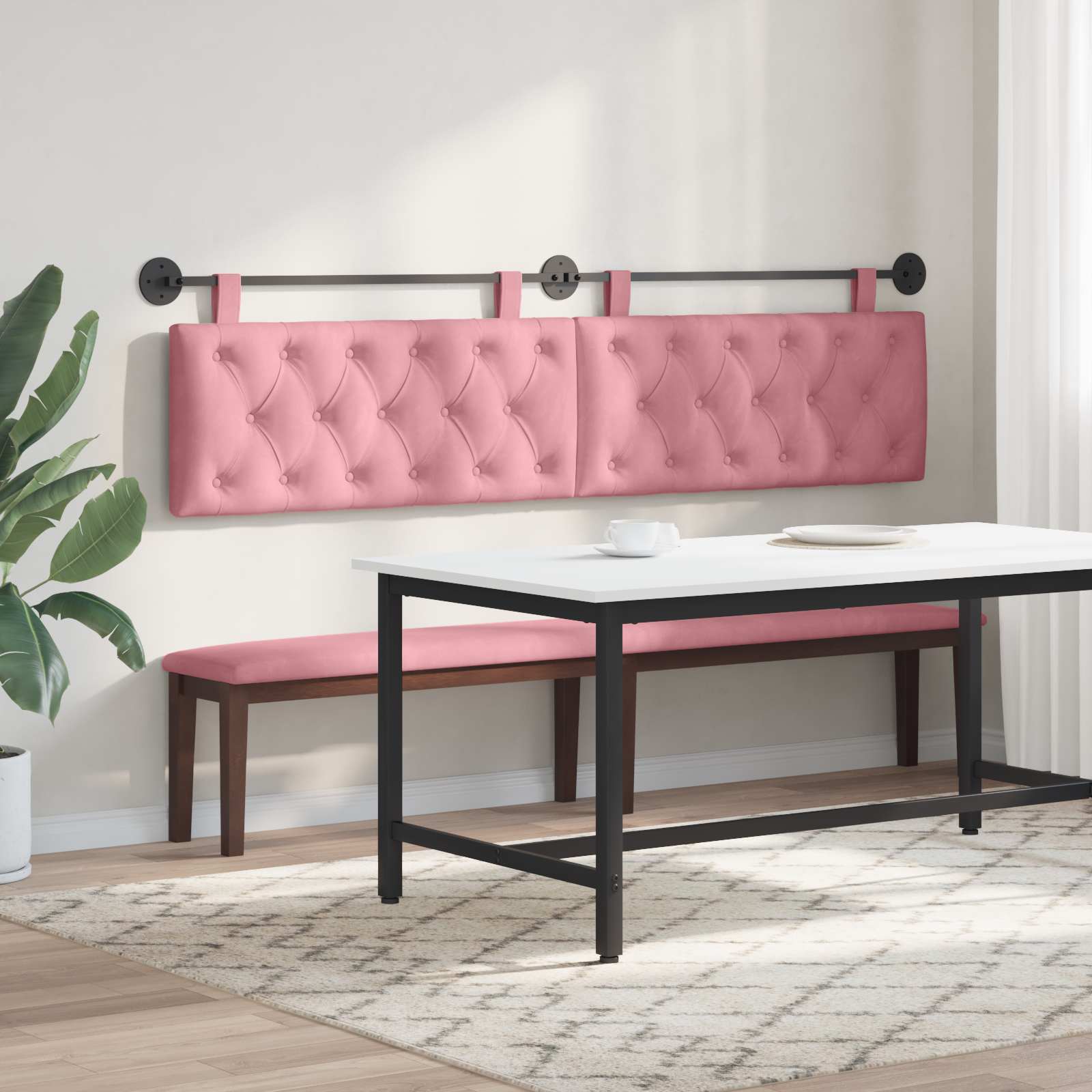 Tête de lit suspendue Rose Velours - XIOS