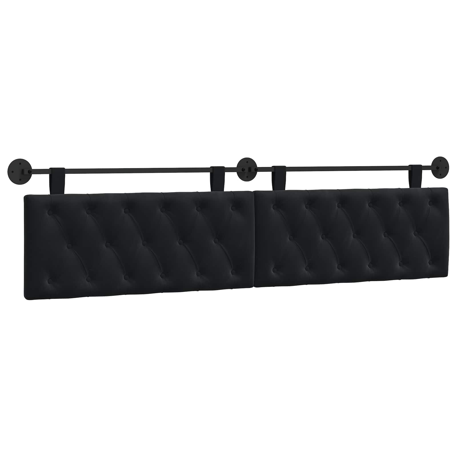 Tête de lit suspendue Noir 210 x 55 x 7 cm Velours - XIOS