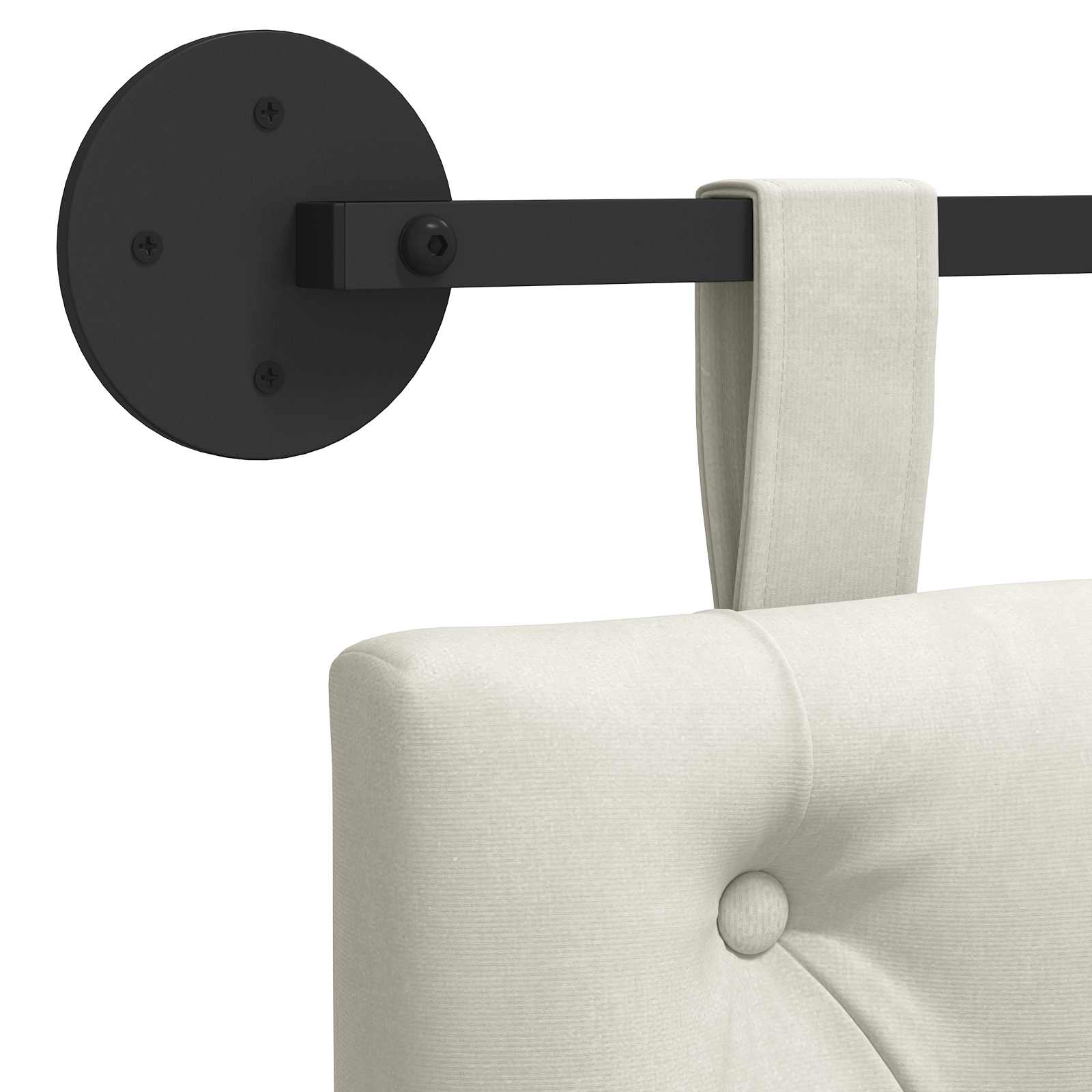 Tête de lit suspendue Crème Velours - XIOS