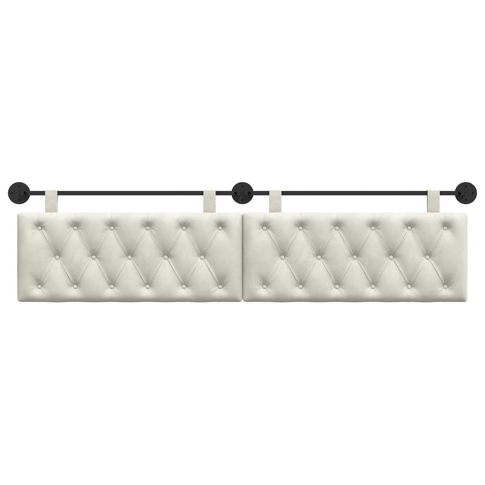 Tête de lit suspendue Crème Velours - XIOS