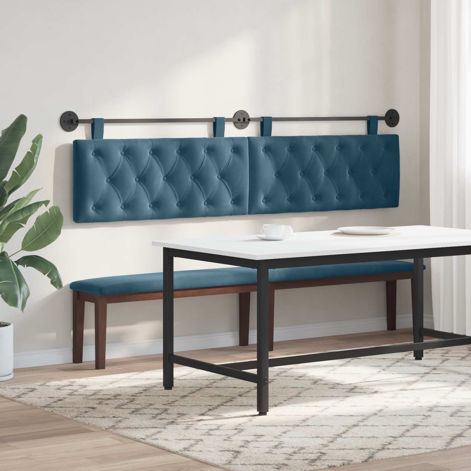 Tête de lit suspendue Bleu Velours - XIOS
