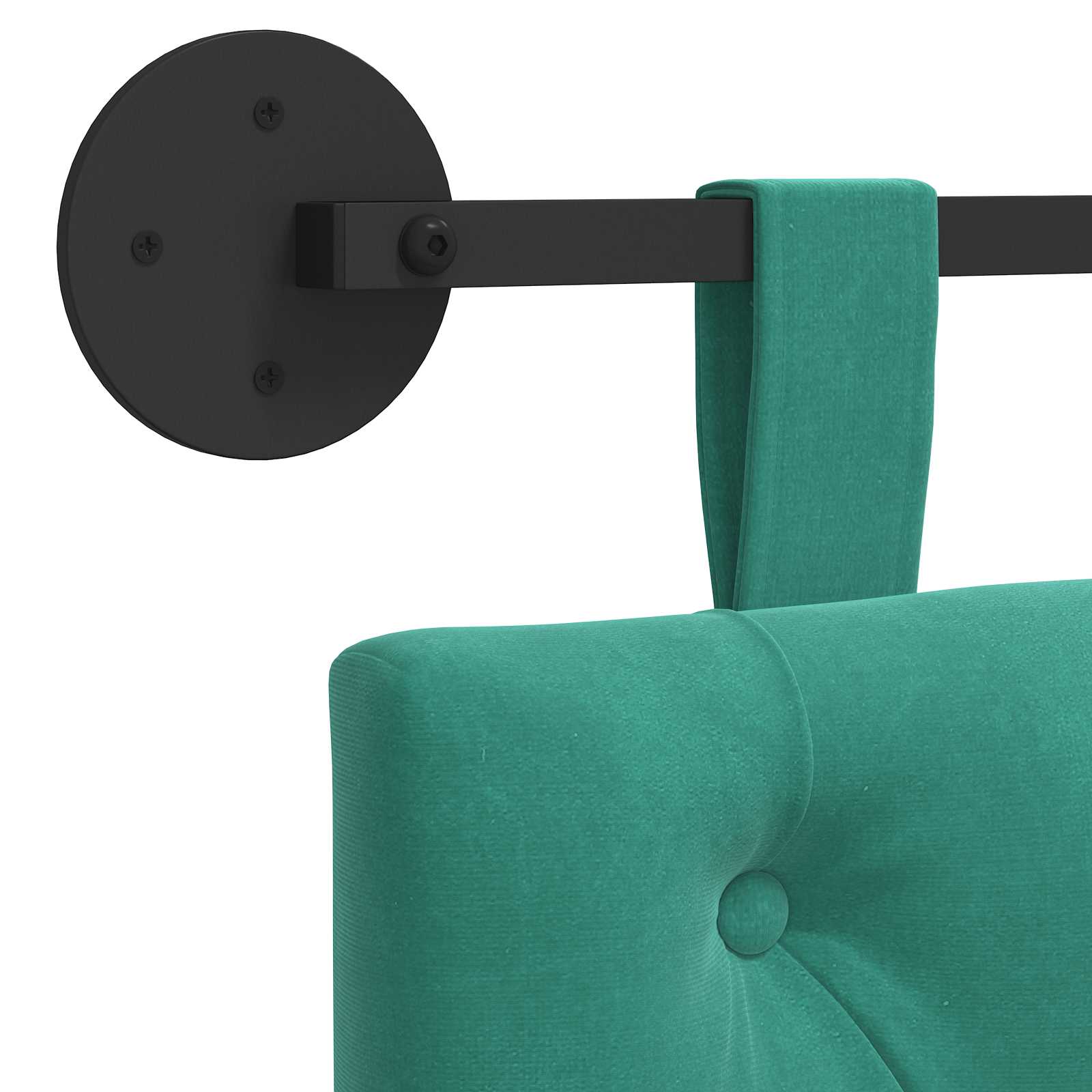 Tête de lit suspendue Turquoise Velours - XIOS