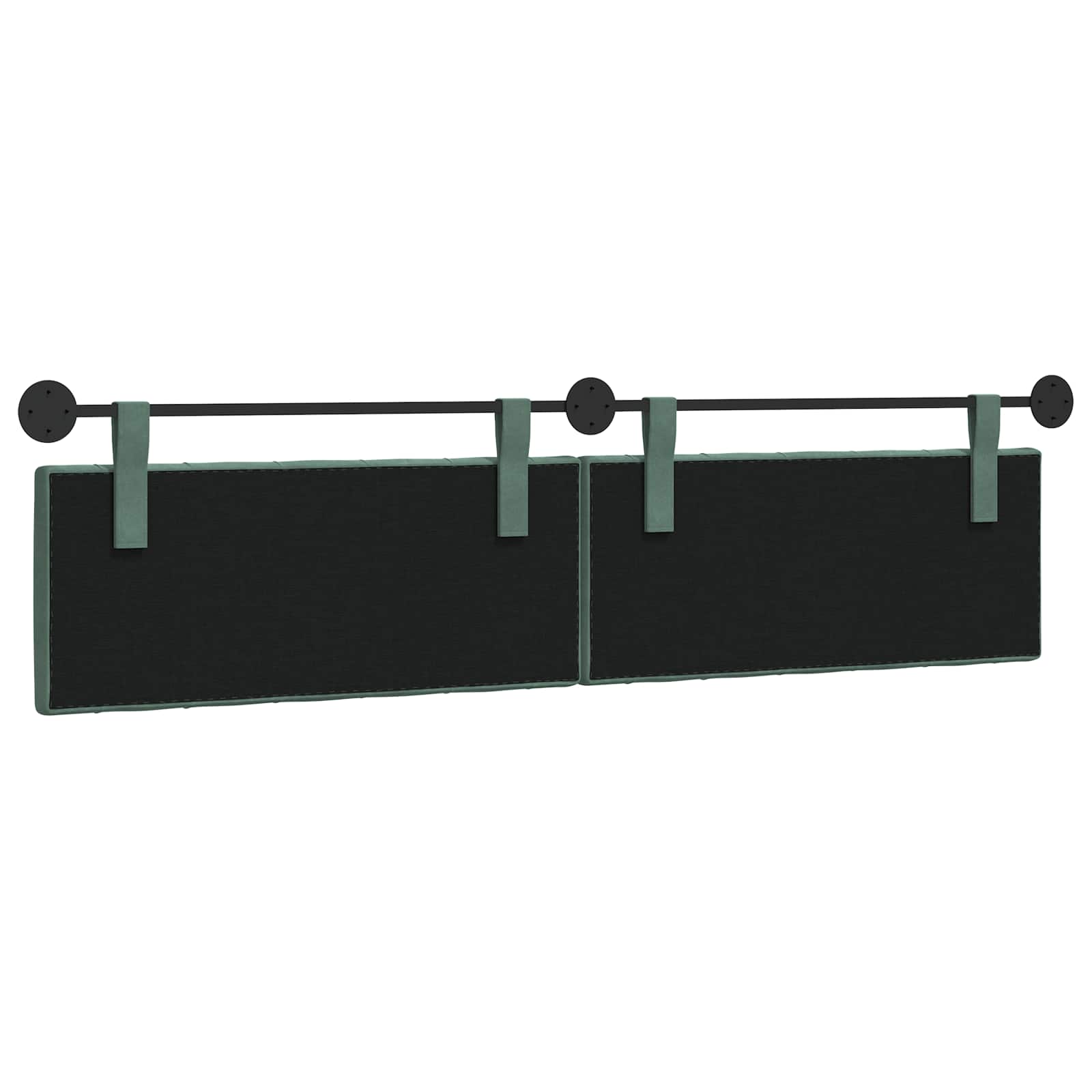 Tête de lit suspendue Vert Mer 210 x 55 x 7 cm Velours - XIOS