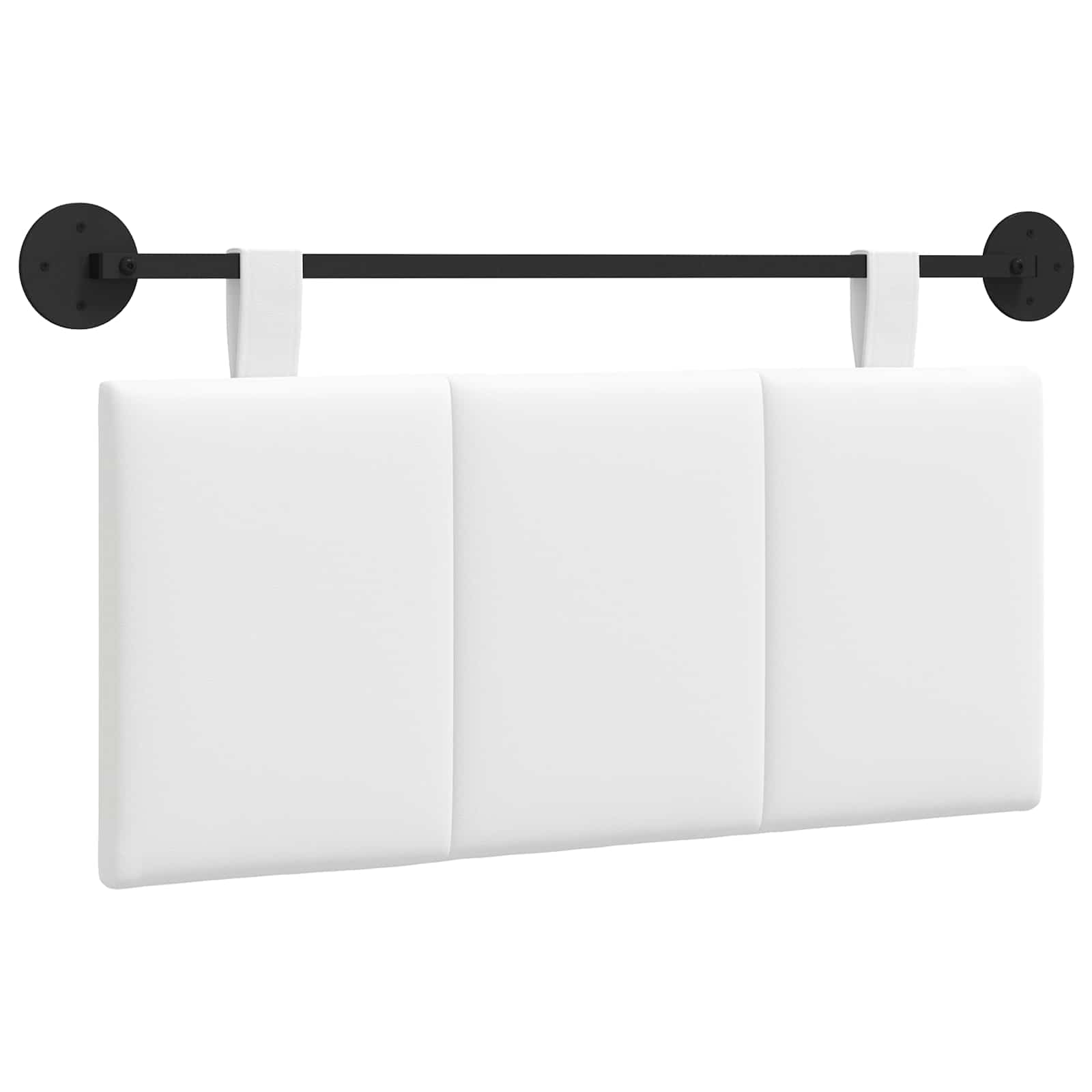Tête de lit suspendue Montage mural Blanc 90 x 55 x 5 cm tissu - XIOS
