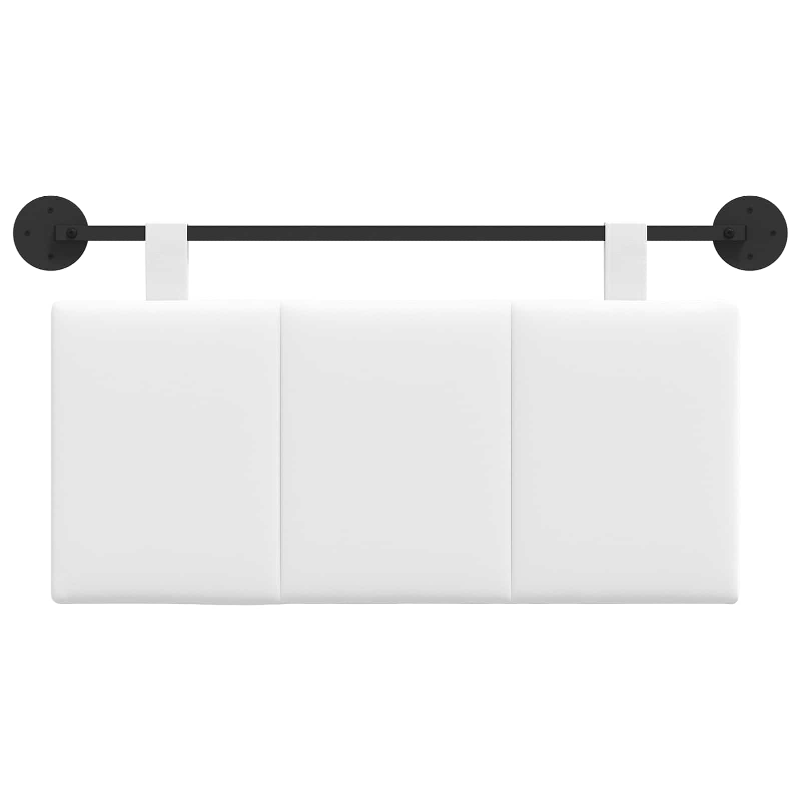 Tête de lit suspendue Montage mural Blanc 90 x 55 x 5 cm tissu - XIOS