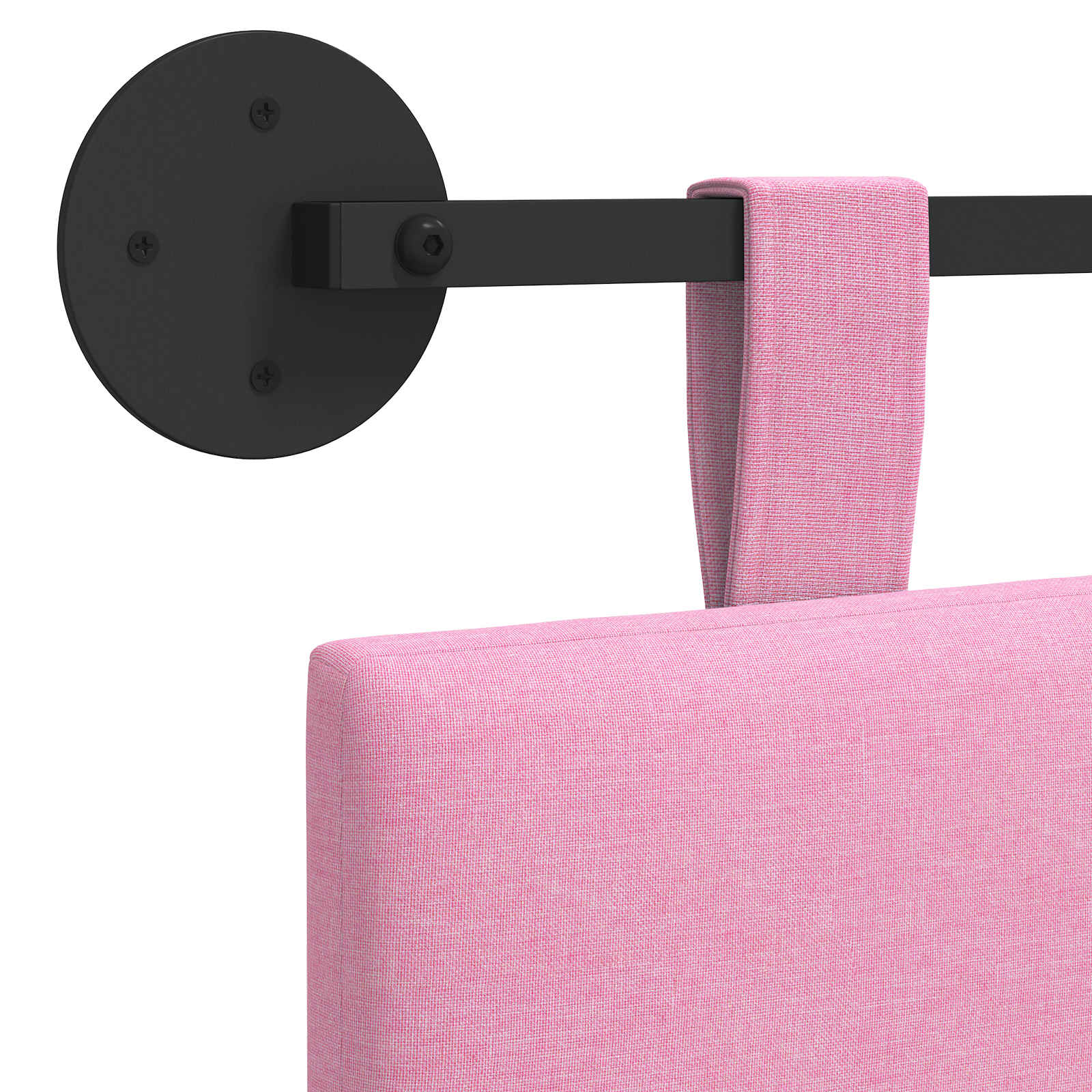 Tête de lit suspendue Montage mural Rose 110 x 55 x 5 cm tissu - XIOS