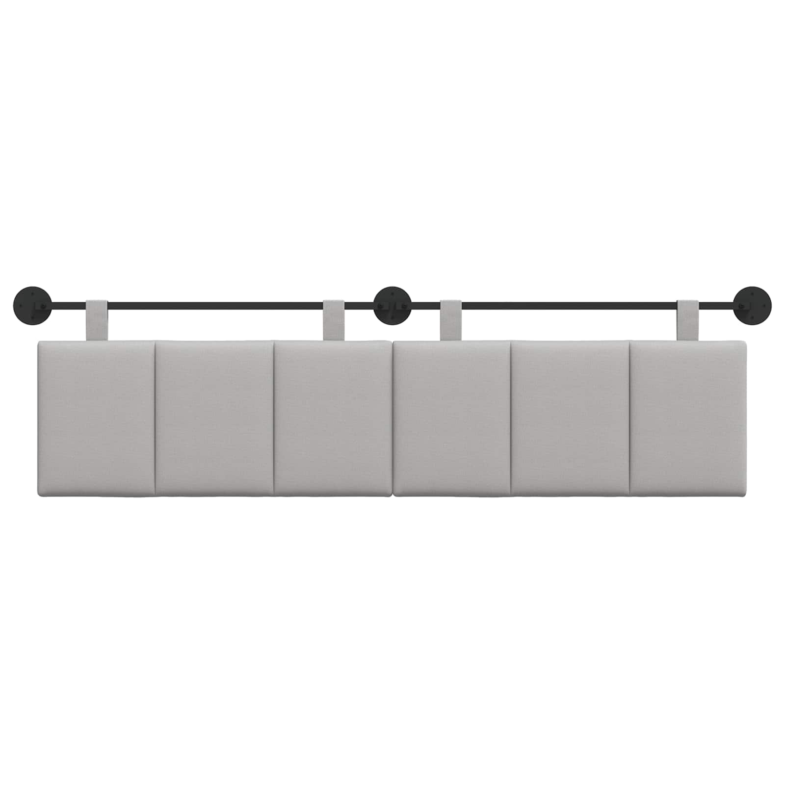 Tête de lit suspendue Gris nuage Tissu - XIOS