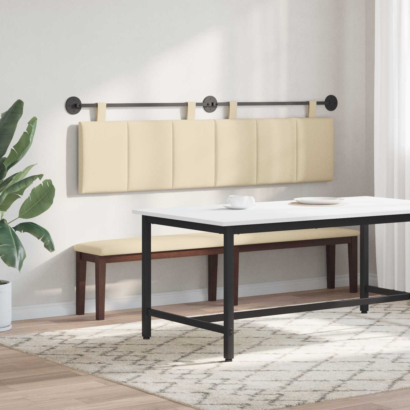 Tête de lit suspendue Crème Tissu - XIOS
