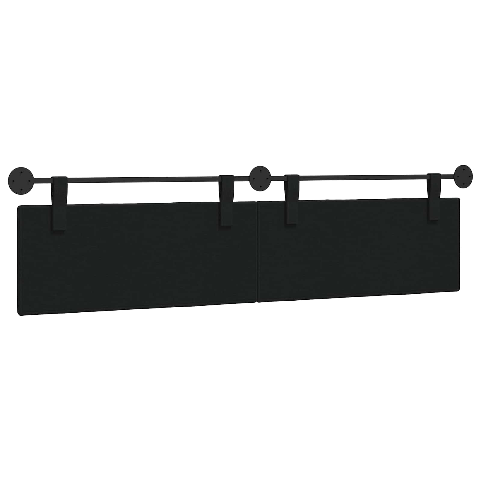 Tête de lit suspendue Noir Tissu - XIOS