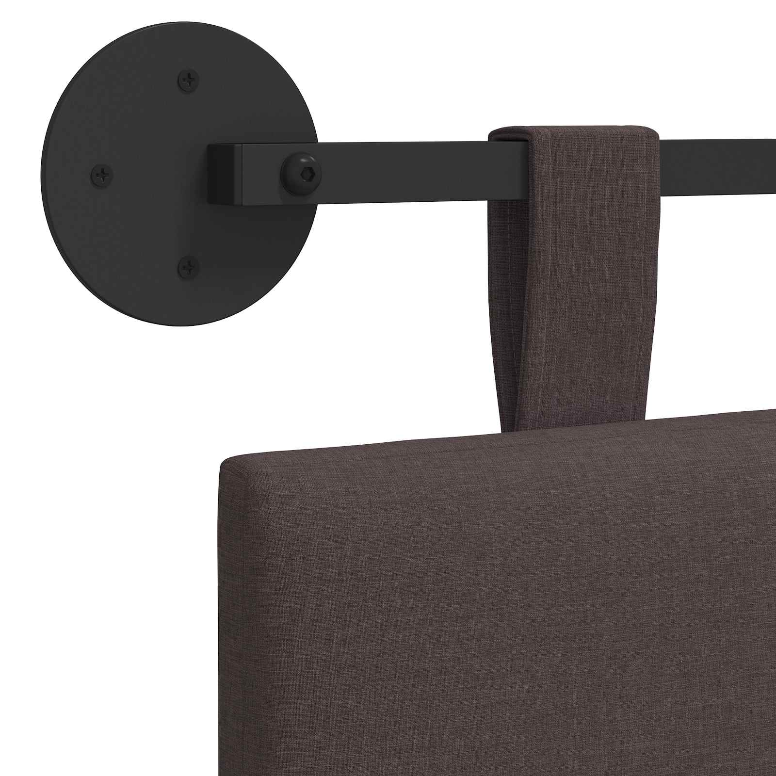Tête de lit suspendue Marron foncé Tissu - XIOS