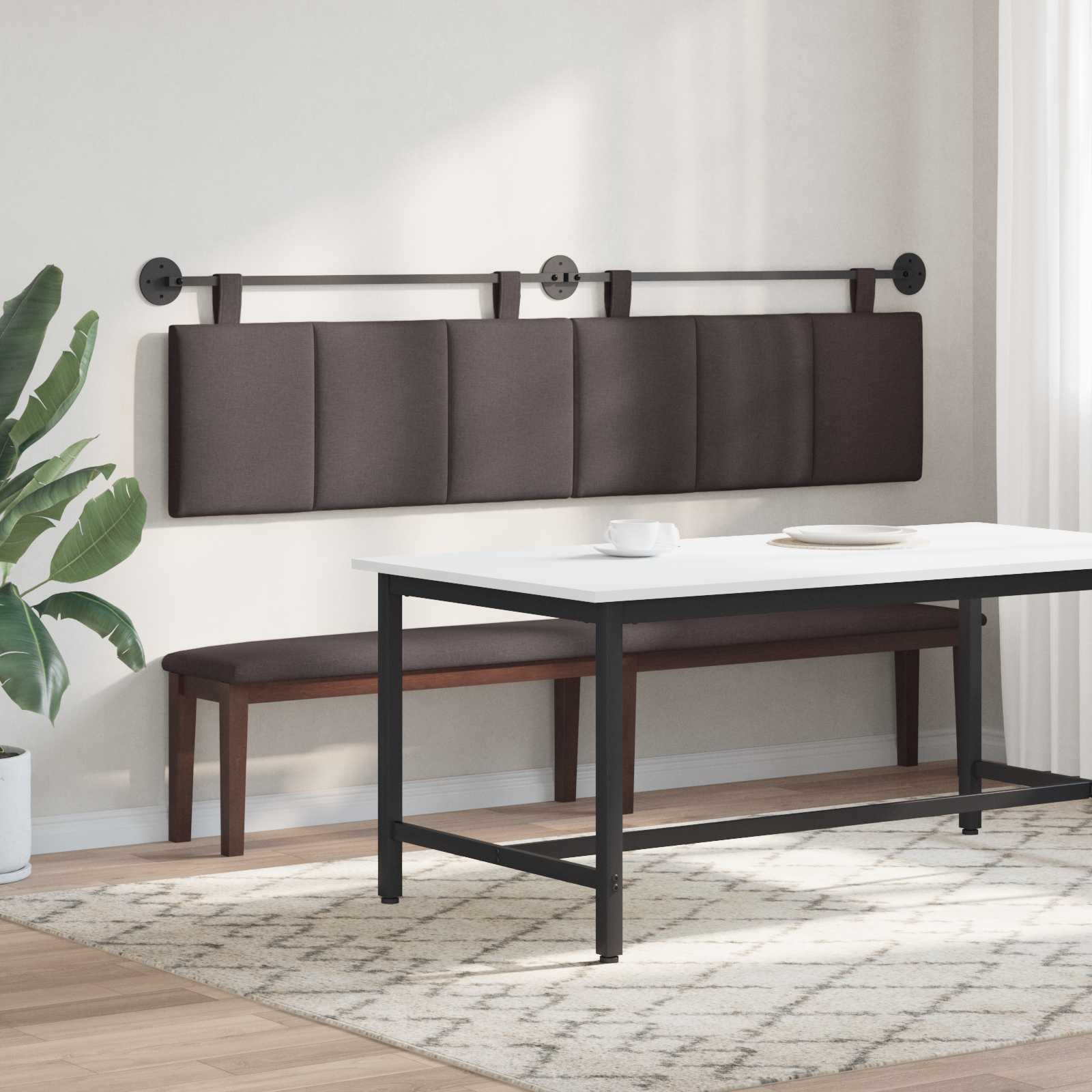 Tête de lit suspendue Marron foncé Tissu - XIOS
