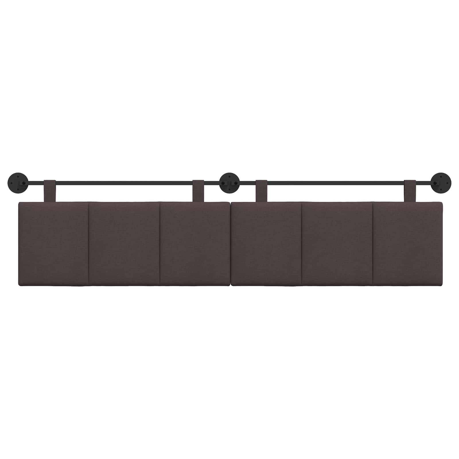 Tête de lit suspendue Marron foncé Tissu - XIOS