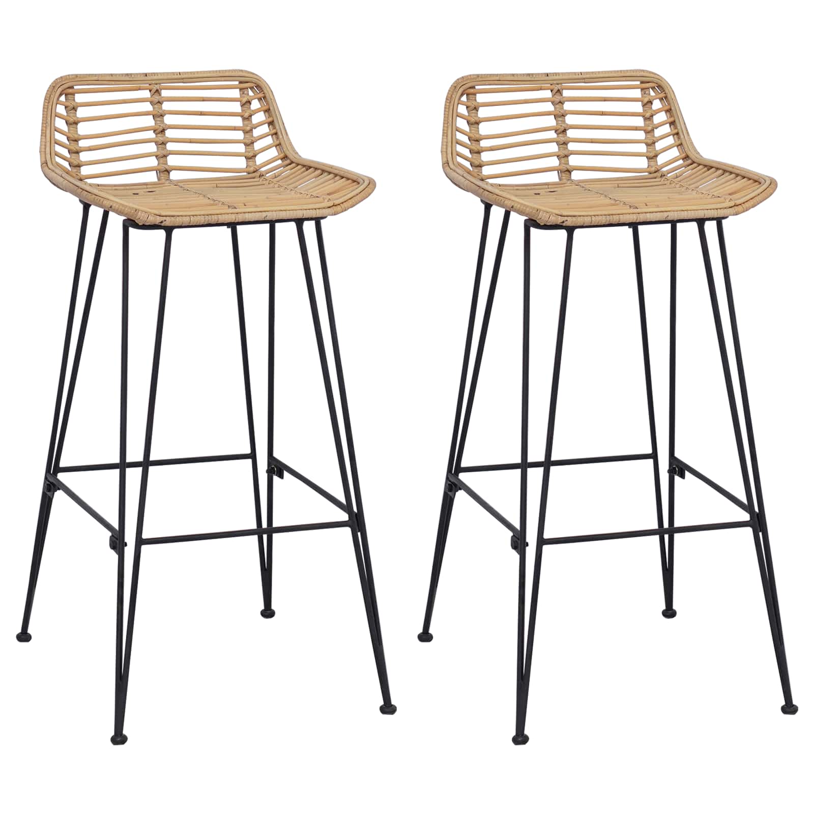 Chaise de bar 44 x 46 x 91 cm Fer à tige de 10mm de diamètre - XIOS