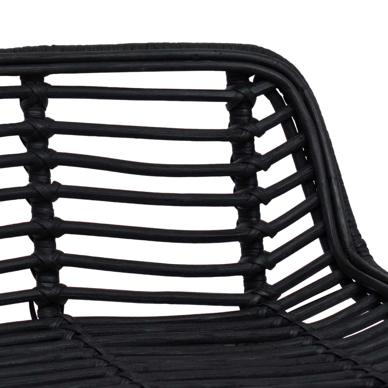 Tabouret de bar 2 pcs Noir 44 x 46 x 91 cm Rattan et Acier - XIOS