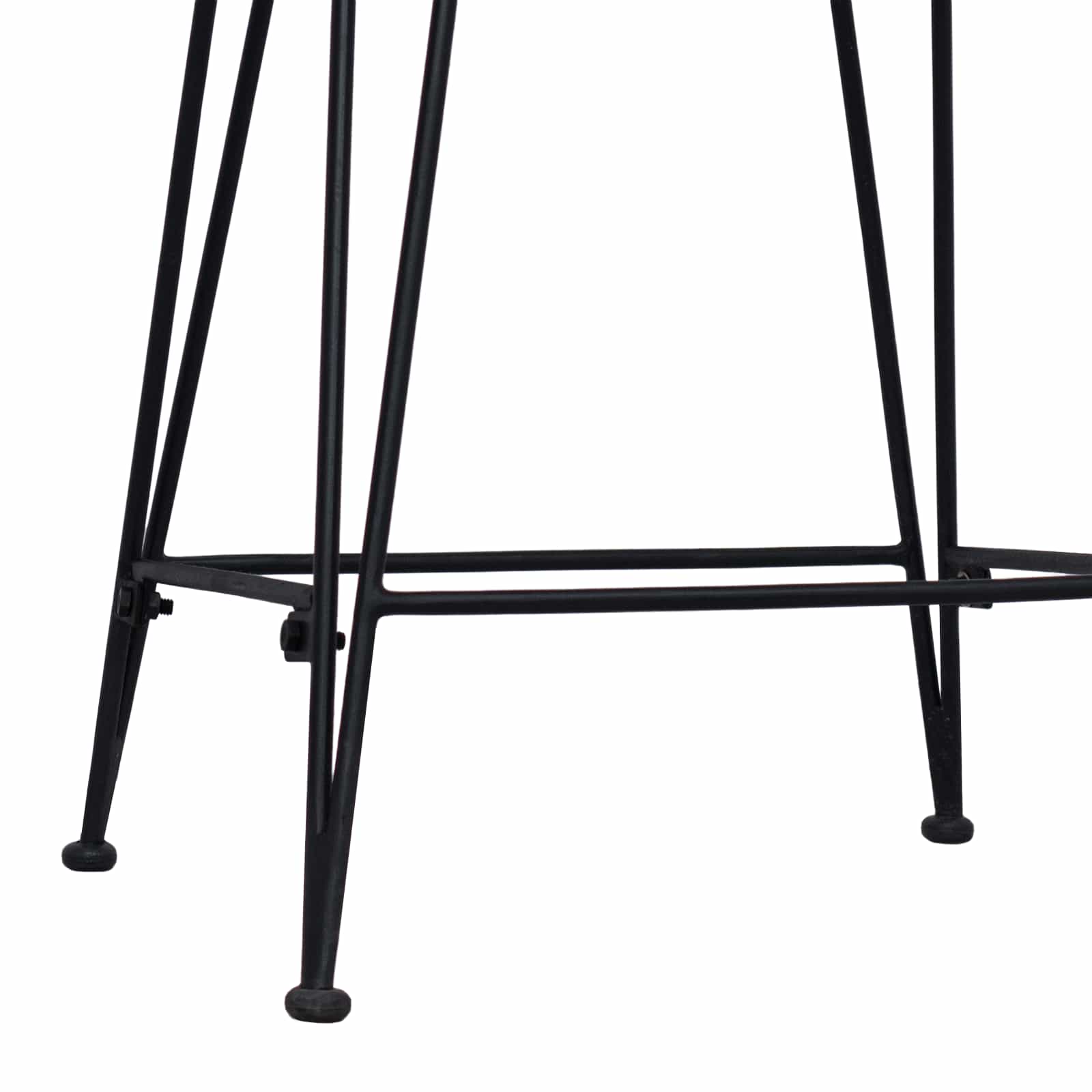 Tabouret de bar 2 pcs Noir 44 x 46 x 91 cm Rattan et Acier - XIOS