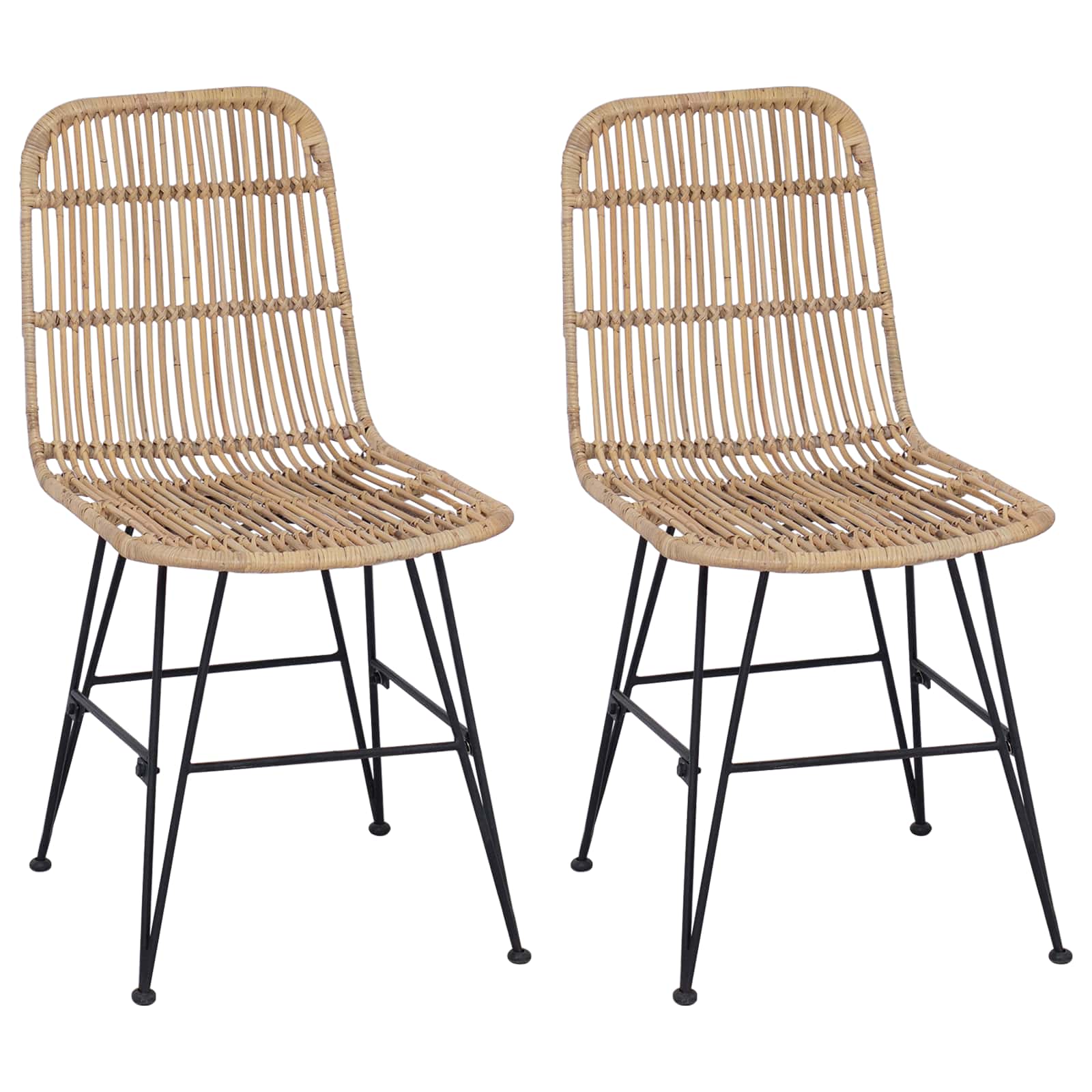 Chaise de salle à manger 2 pcs Naturel 41 x 55 x 85 cm - XIOS